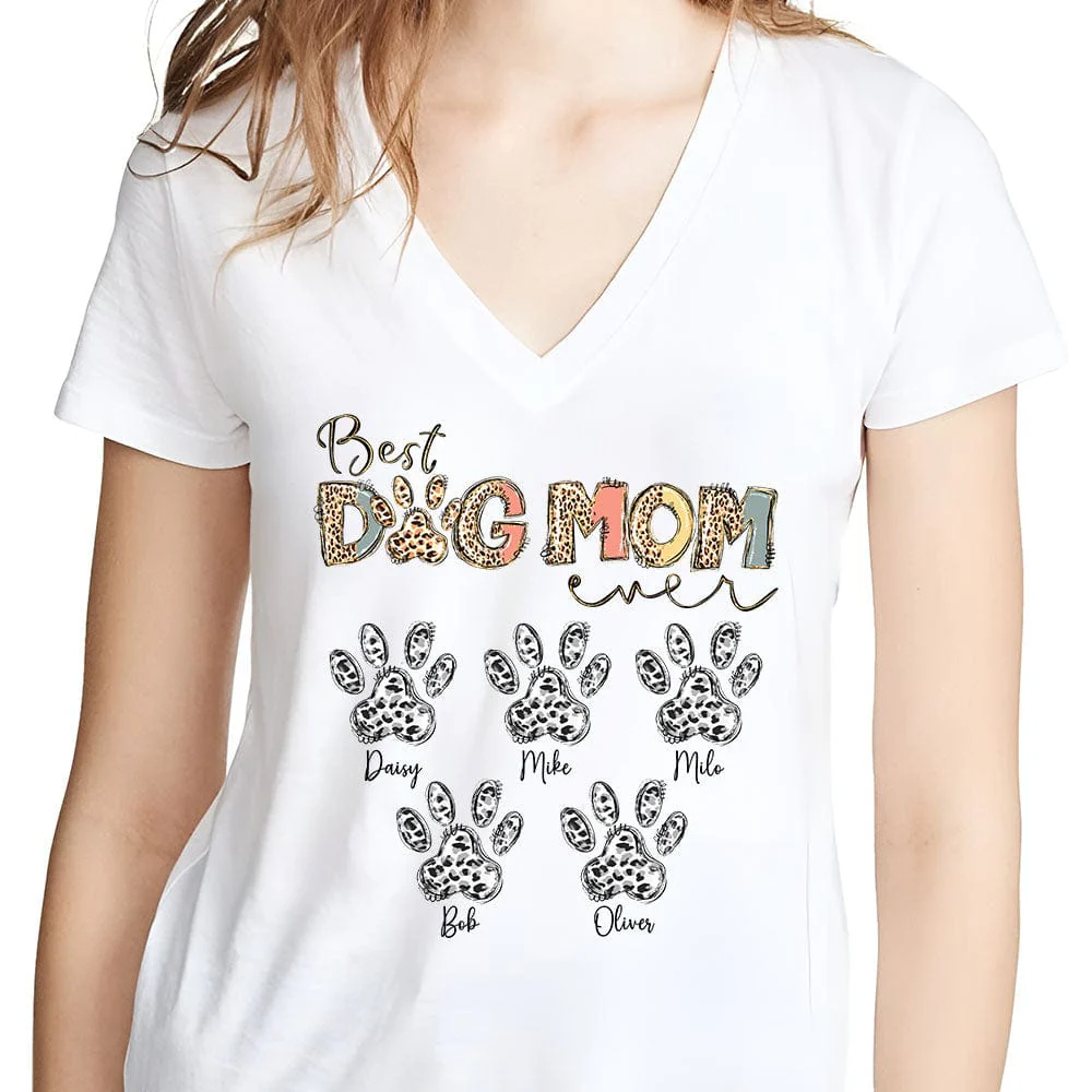 Best Dog Mom Ever For Dog Lovers Bright Shirt Personalized Gift N304 890226 - Image 2