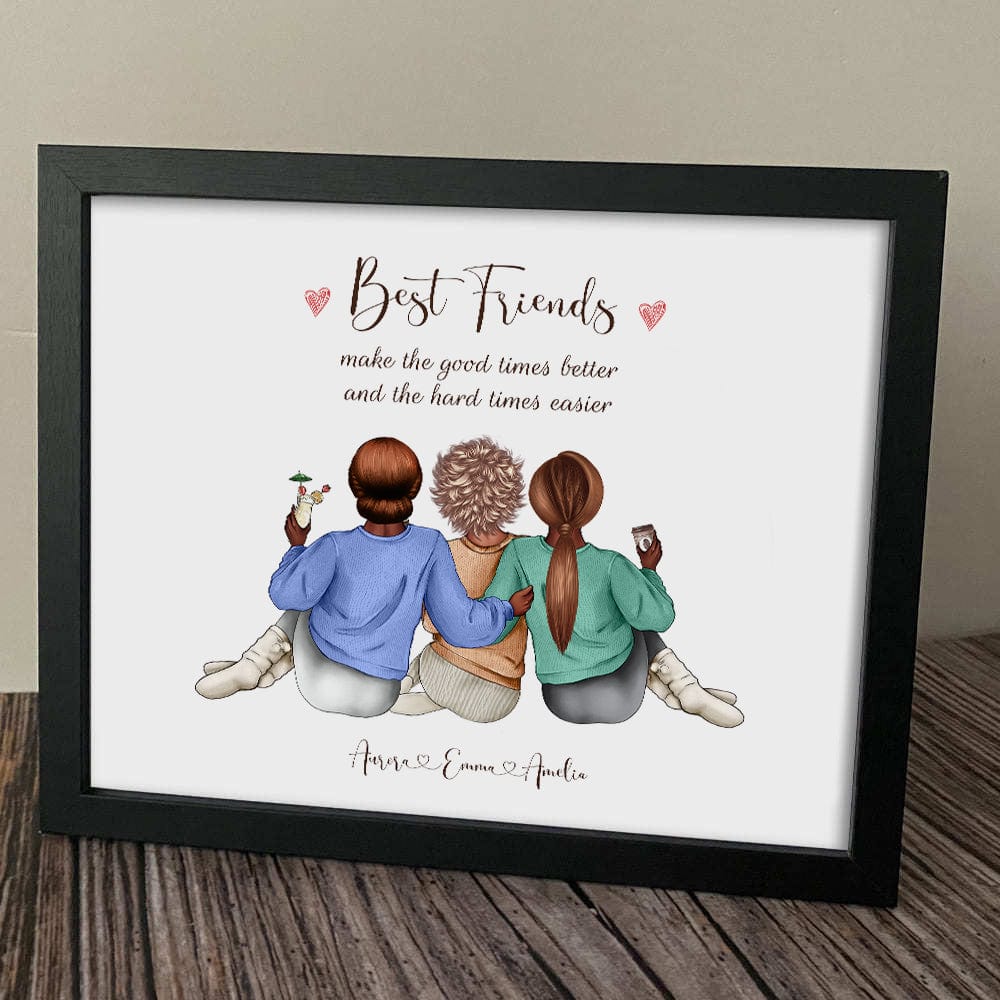 Best Friends Make The Good Times Better And The Hard Times Easier Family Picture Frame Personalized Gift TA29 890354 - Image 3