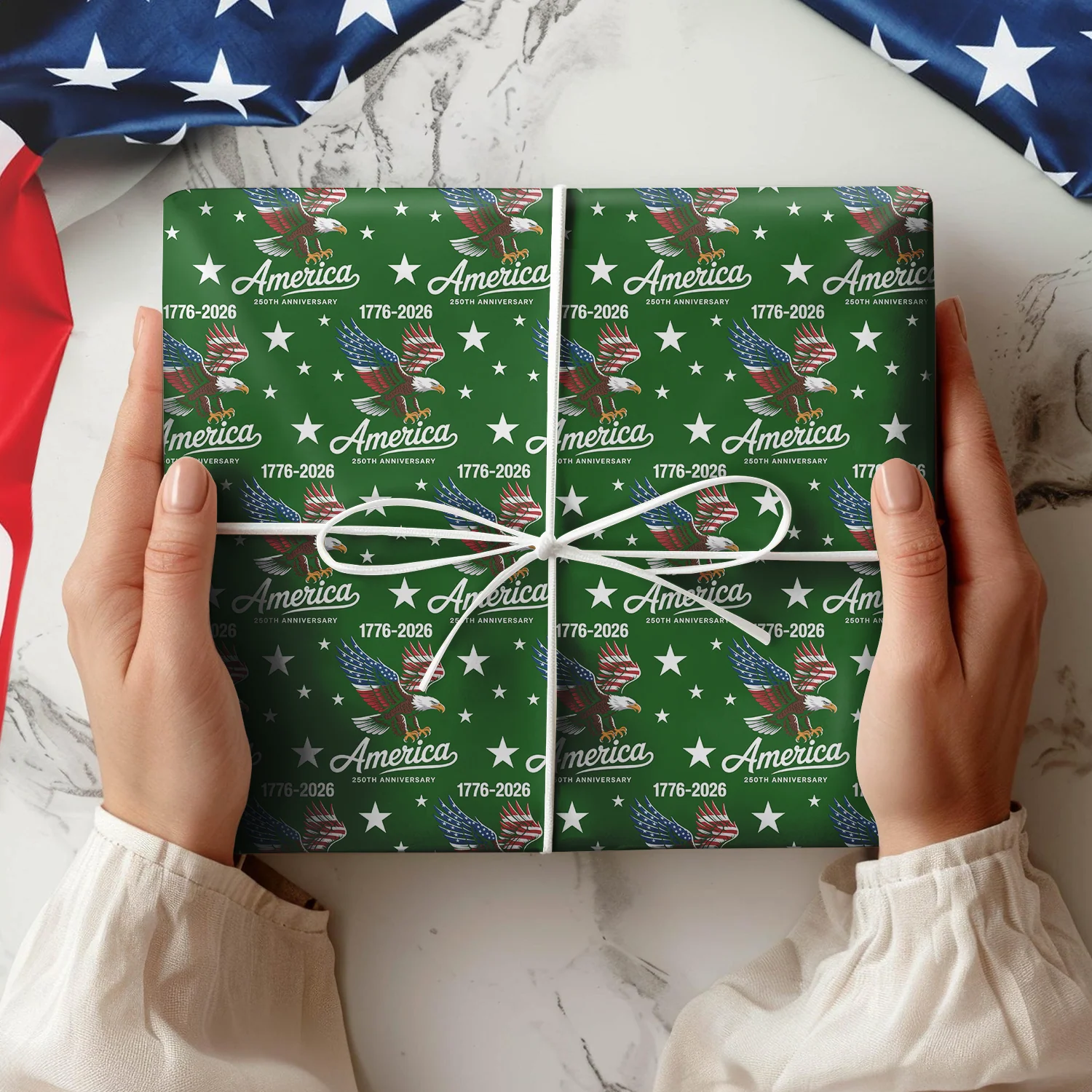 Celebrate 250 Years of America USA Anniversary 1776-2026 Wrapping Paper HO82 900606 - Image 4
