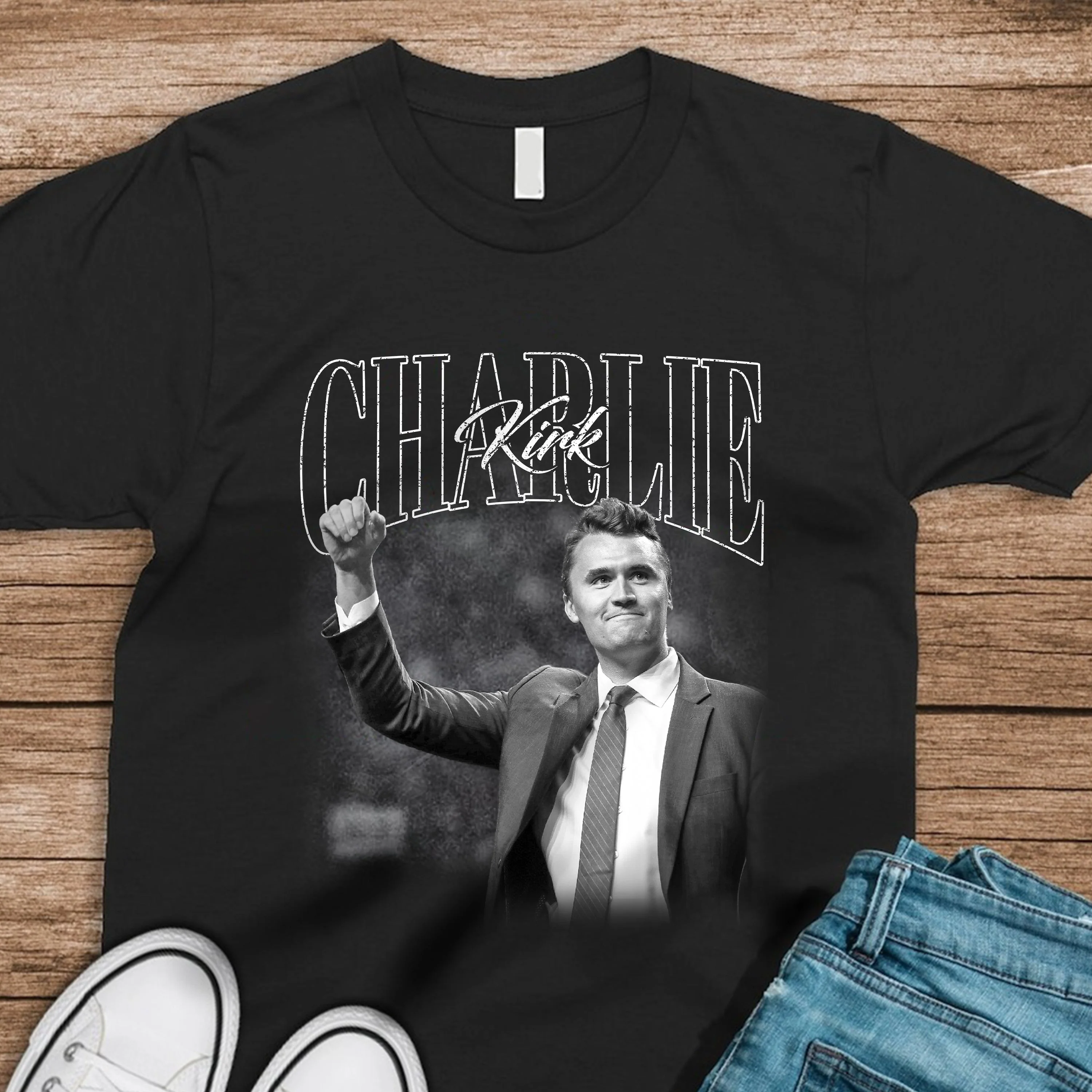Charlie Kirk A True Hero Retro Style Dark Shirt HO82 65782 - Image 6