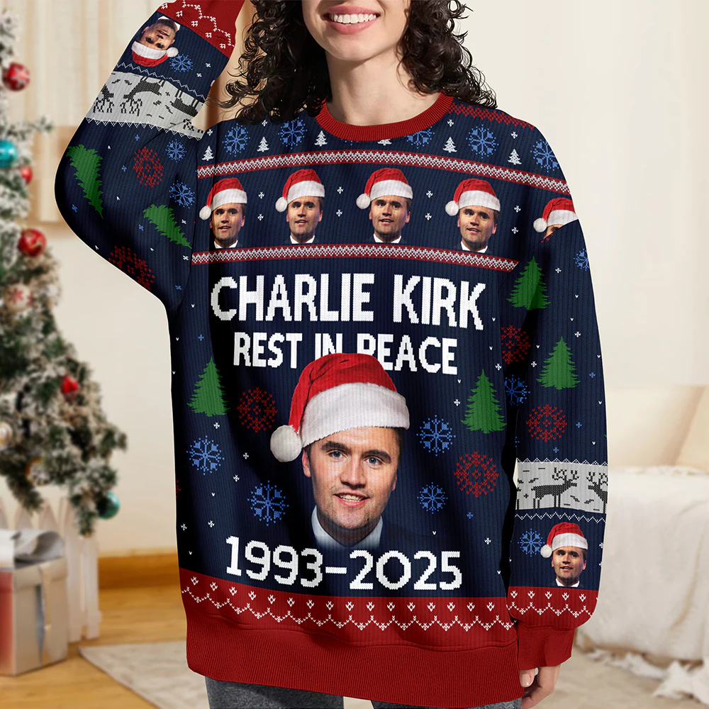 Charlie Kirk Rest In Peace 1993-2025 Ugly Christmas Sweater HO82 900320 - Image 2