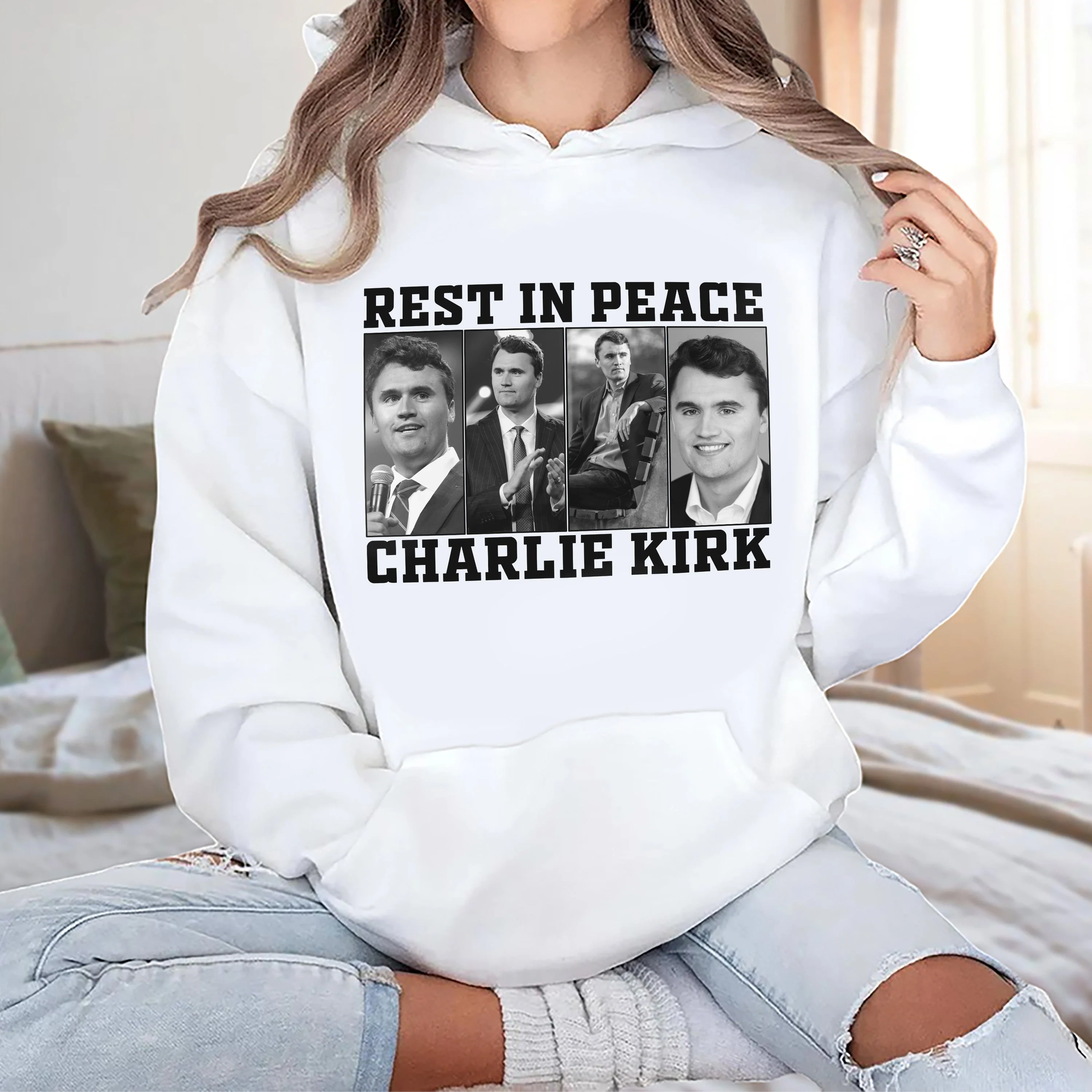 Charlie Kirk Rest In Peace For Him Bright Shirt HO82 65734 - Image 3