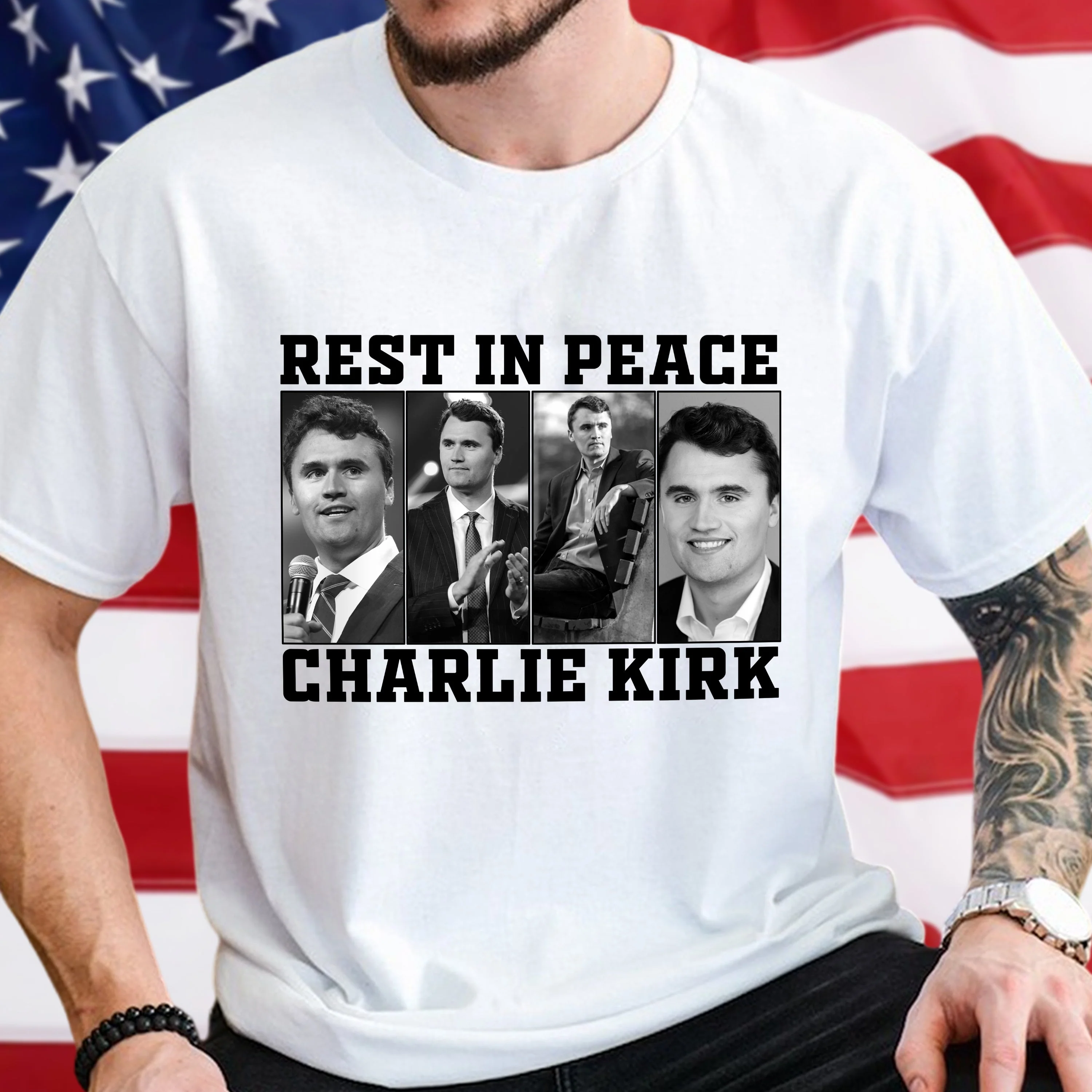 Charlie Kirk Rest In Peace For Him Bright Shirt HO82 65734 - Image 5