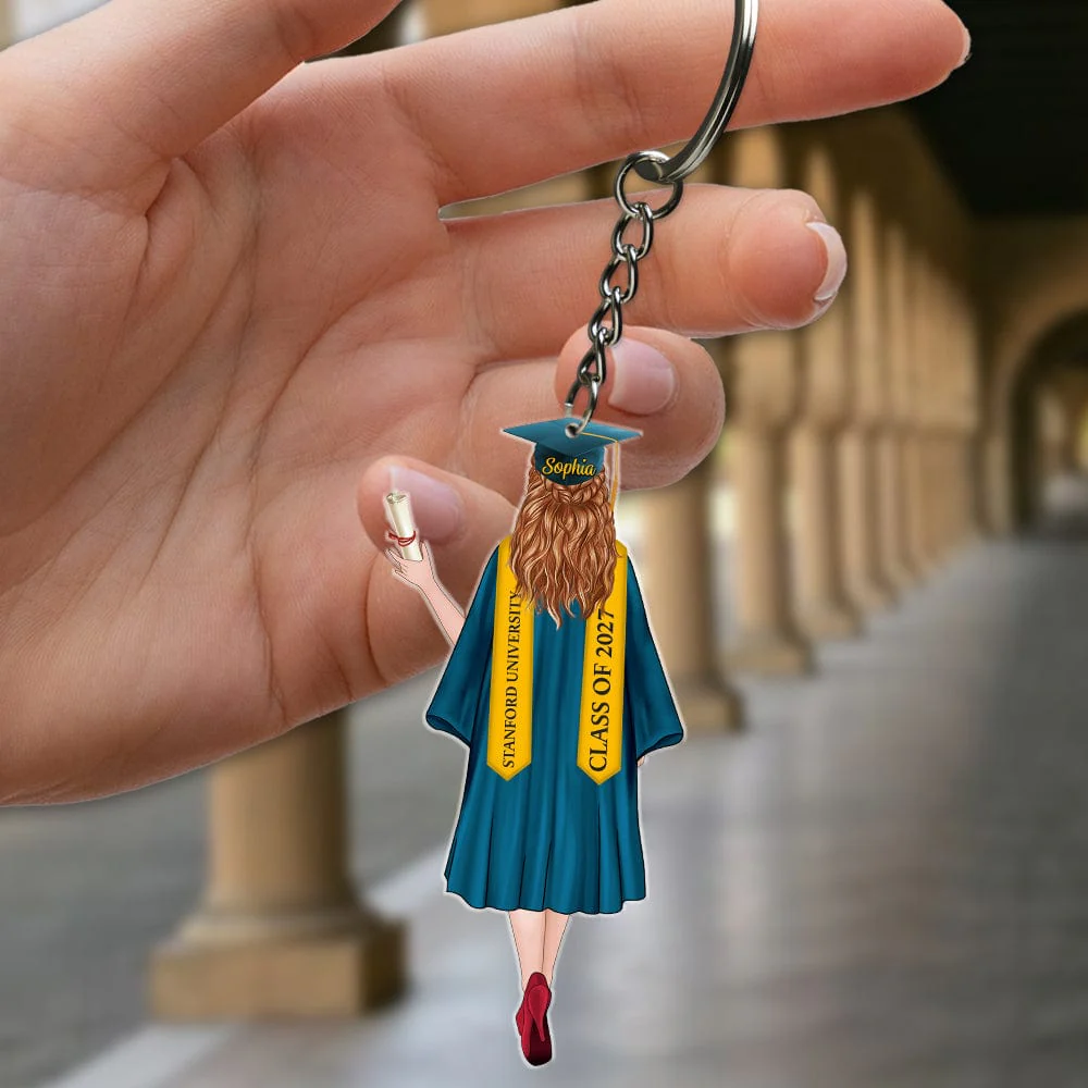 Congrats Boys & Girls Graduation Acrylic Keychain Personalized Gift T368 890124 - Image 14