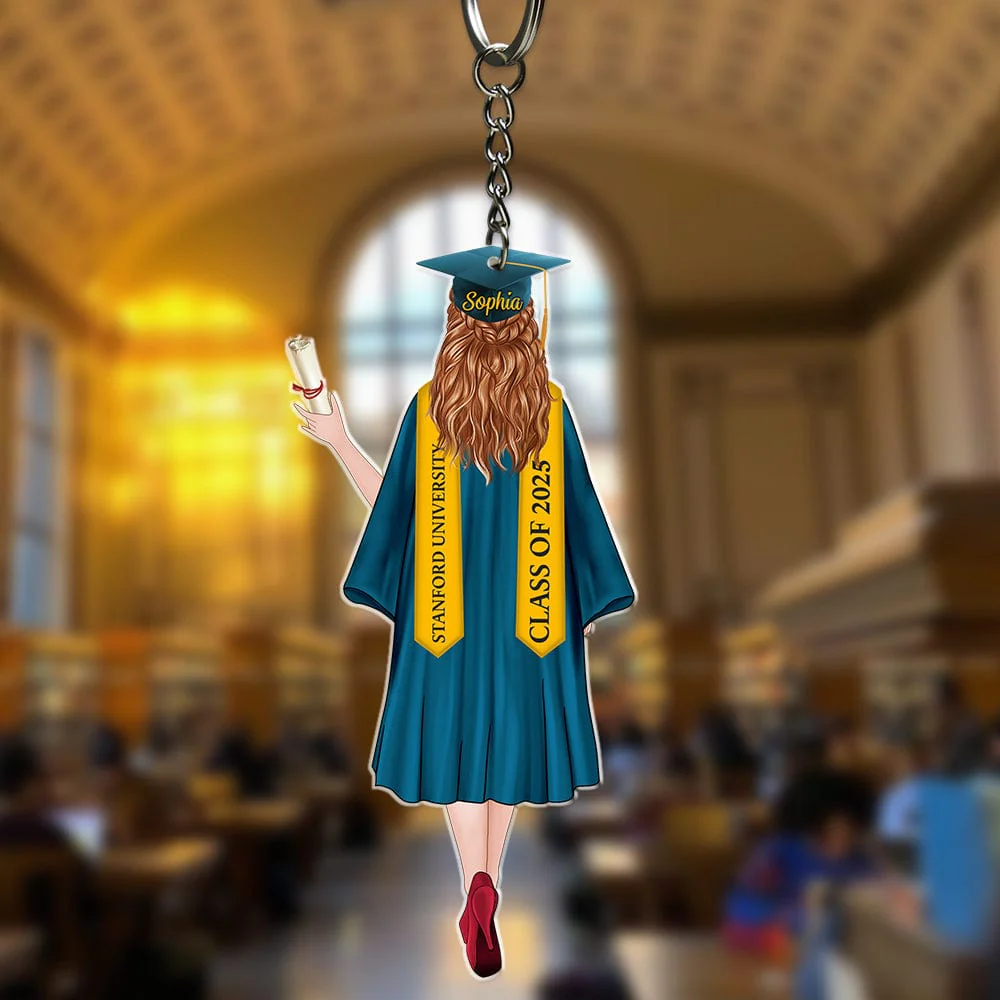 Congrats Boys & Girls Graduation Acrylic Keychain Personalized Gift T368 890124 - Image 5