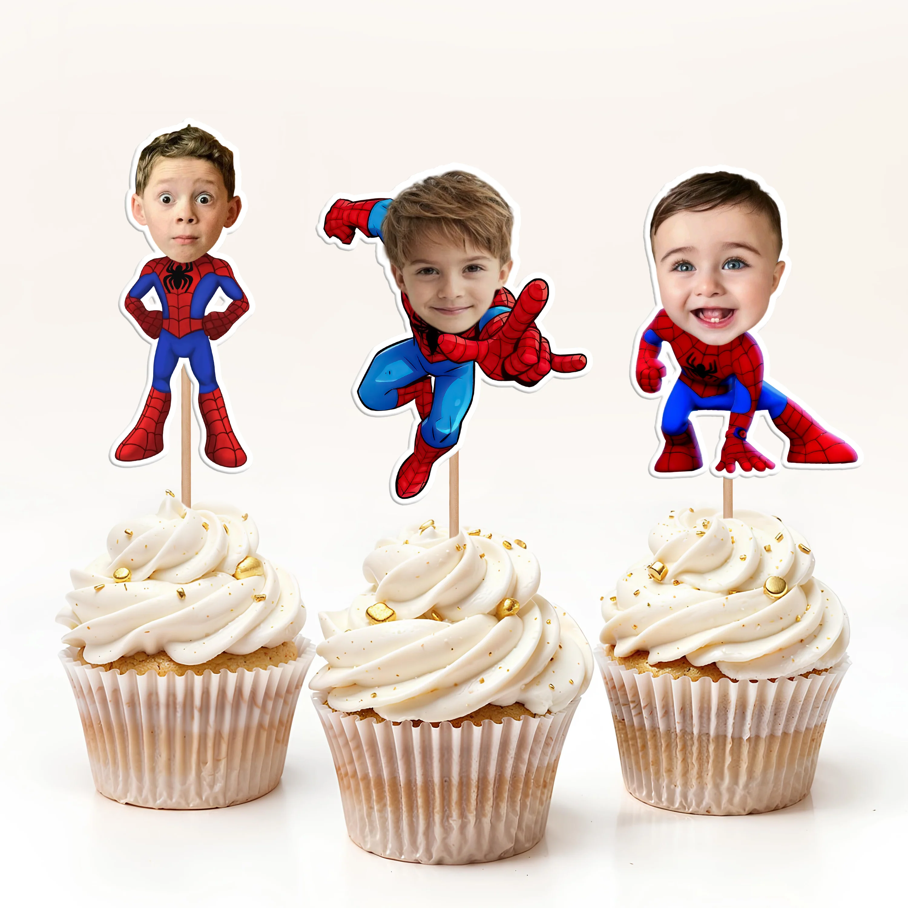 Custom Kid Face Photo Cupcake Toppers Personalised Birthday Gift Party Decor HO82 893574 - Image 5