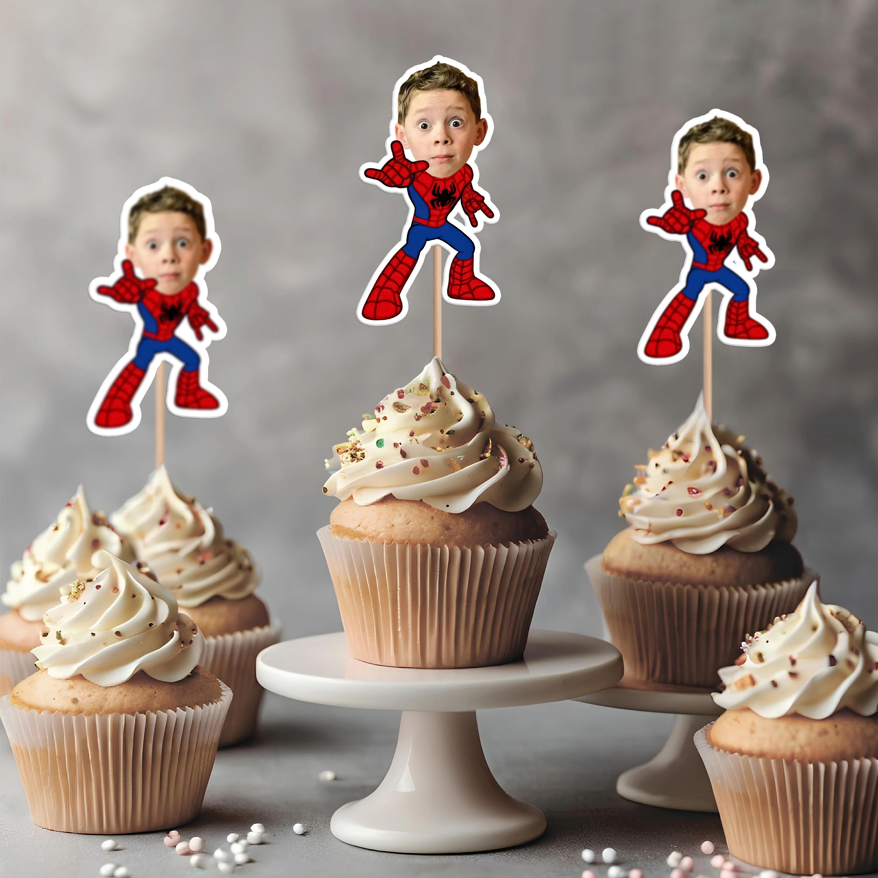 Custom Kid Face Photo Cupcake Toppers Personalised Birthday Gift Party Decor HO82 893574 - Image 9