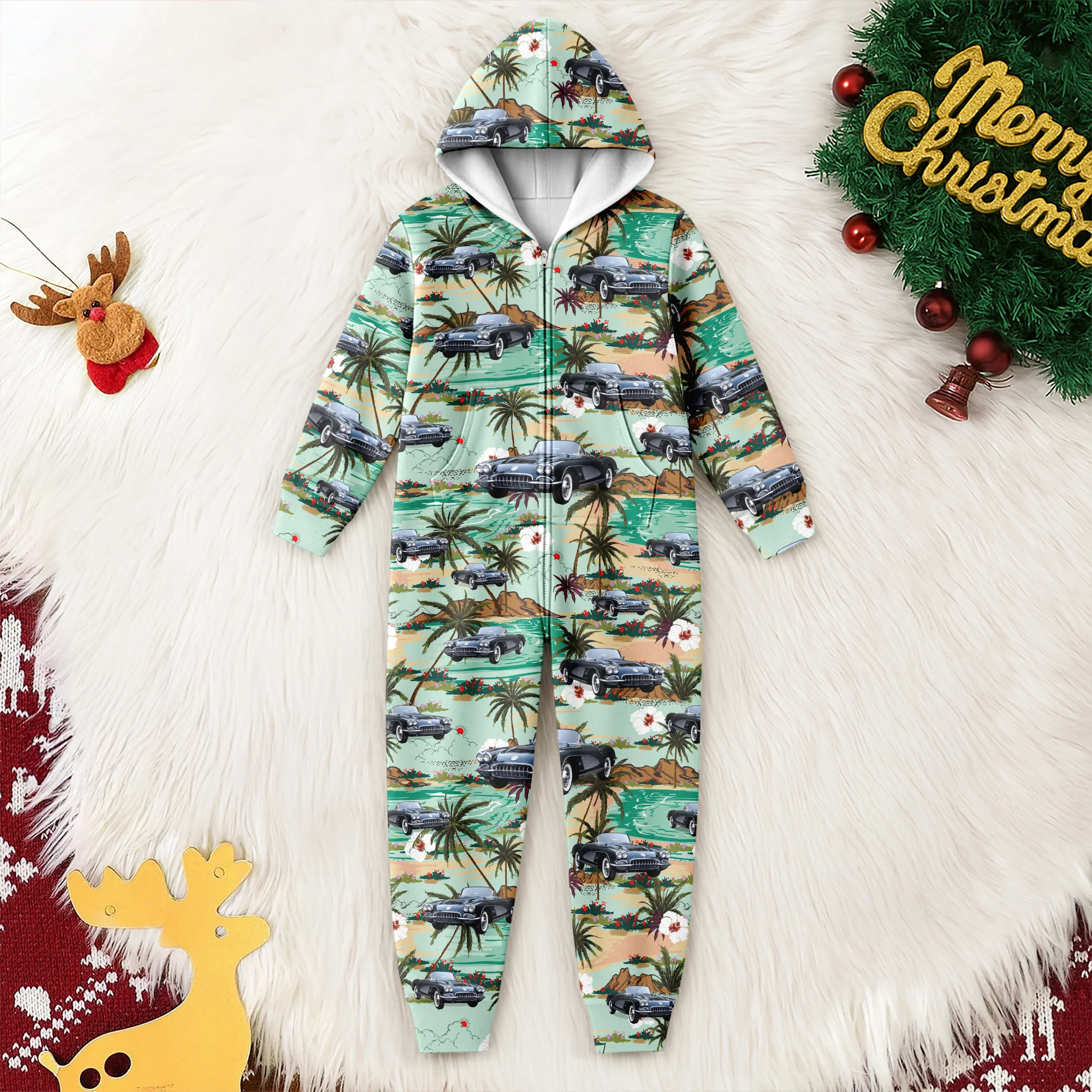 Custom Car Photo With Accessories Pattern Onesie Pajamas HO82 894964 - Image 4