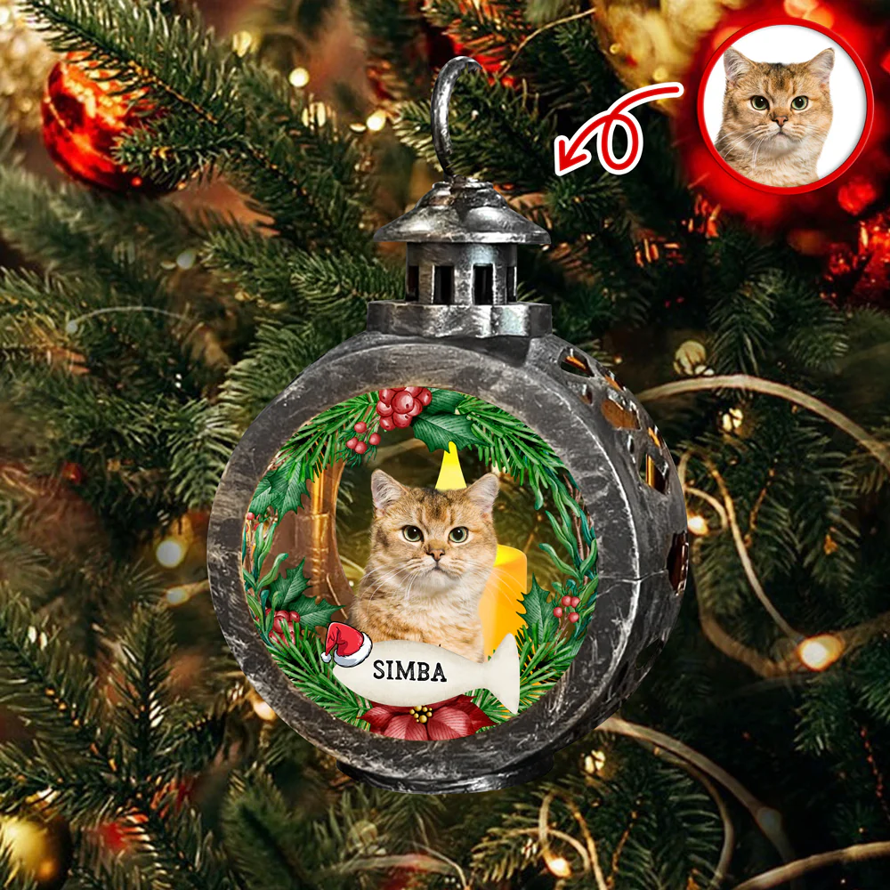Custom Cat Photo Candlelight Lantern Ornament For Christmas HO82 894972 - Image 8