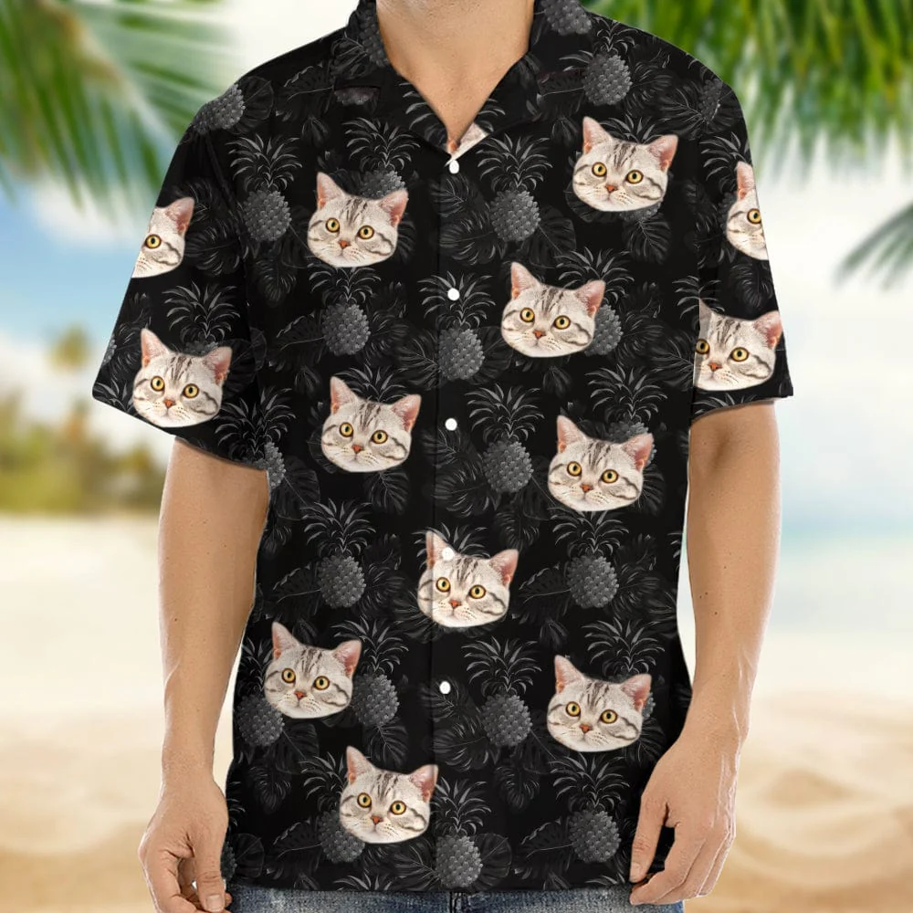 Custom Cat Photo Vacation Style Hawaii Shirt DA199 889574
