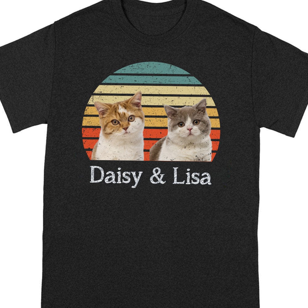 Custom Cat Photo Vintage Retro Shirt N304 889190