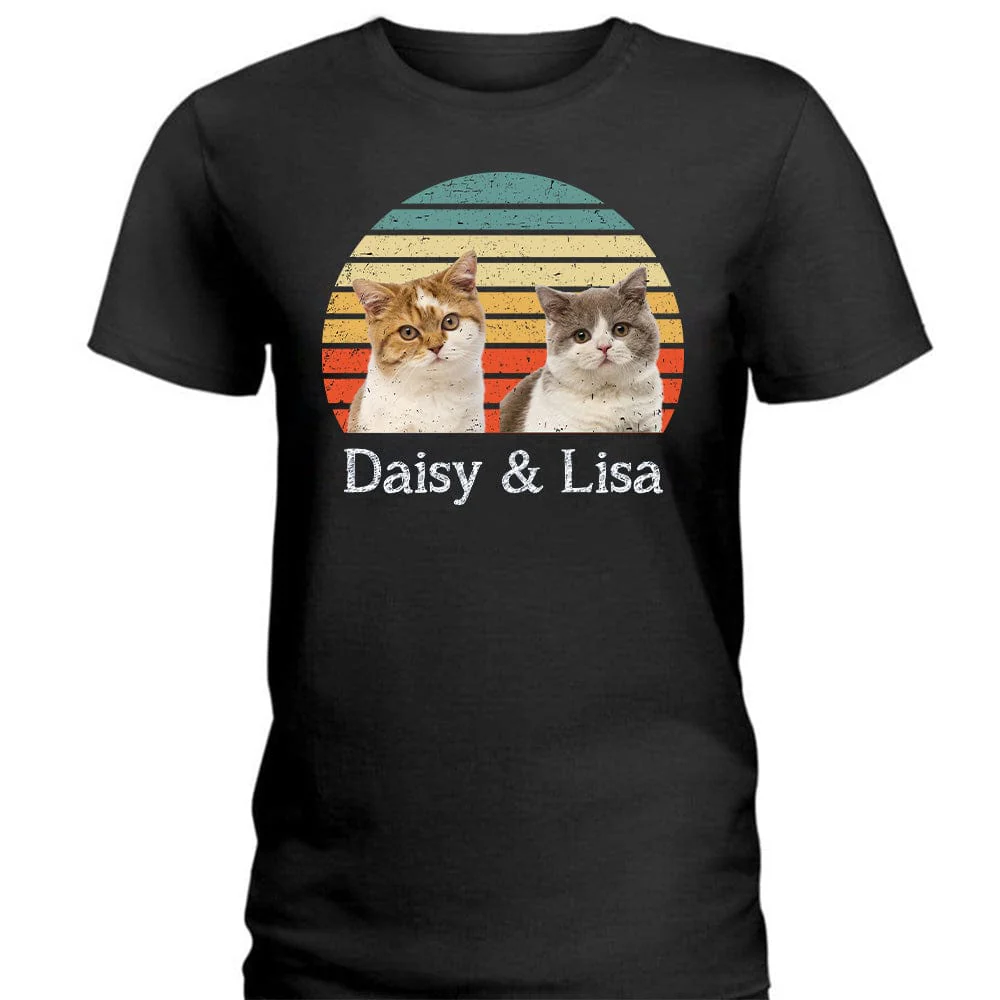 Custom Cat Photo Vintage Retro Shirt N304 889190 - Image 4