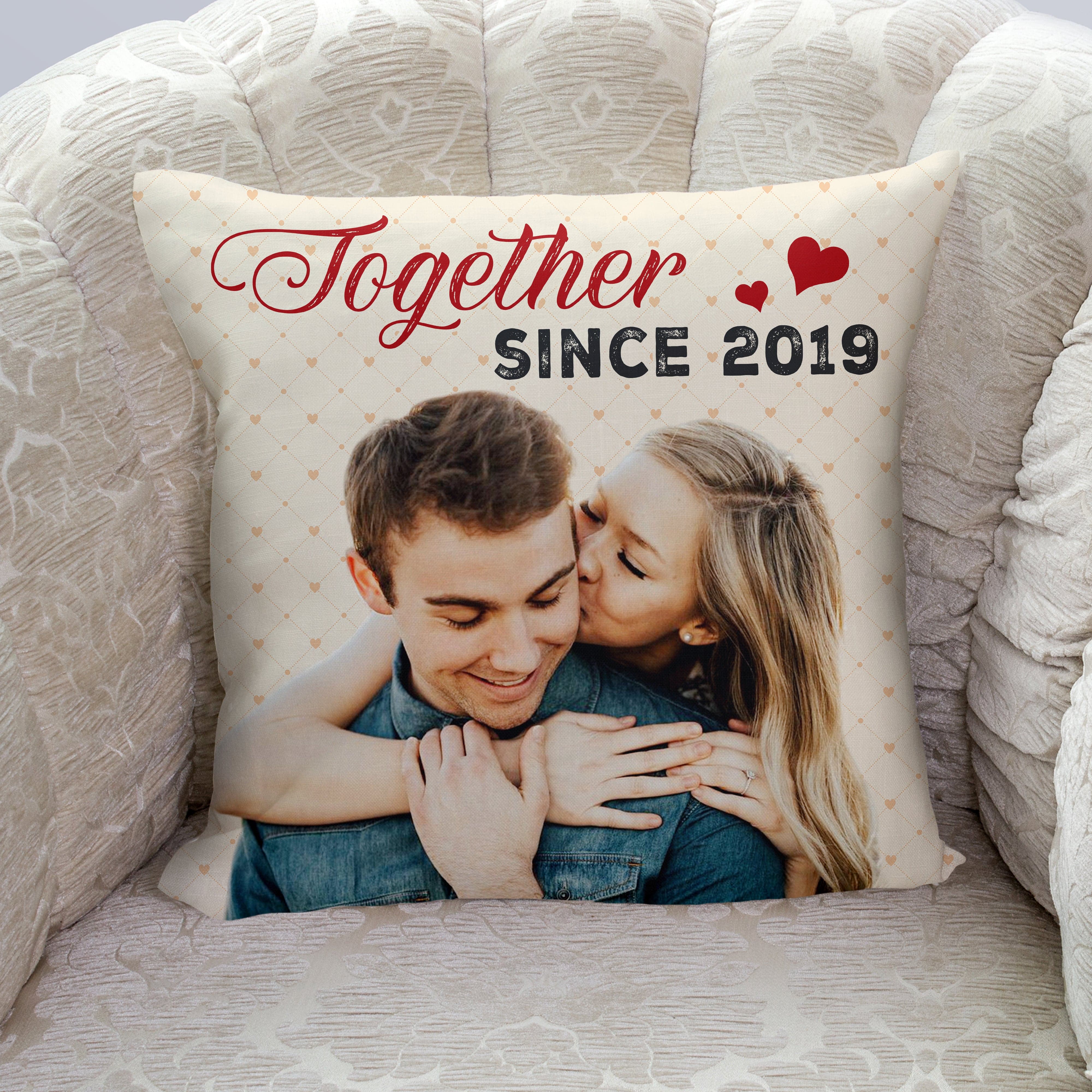 Custom Couple Photo Together Since For Valentine's Day Pillow N304 890016
