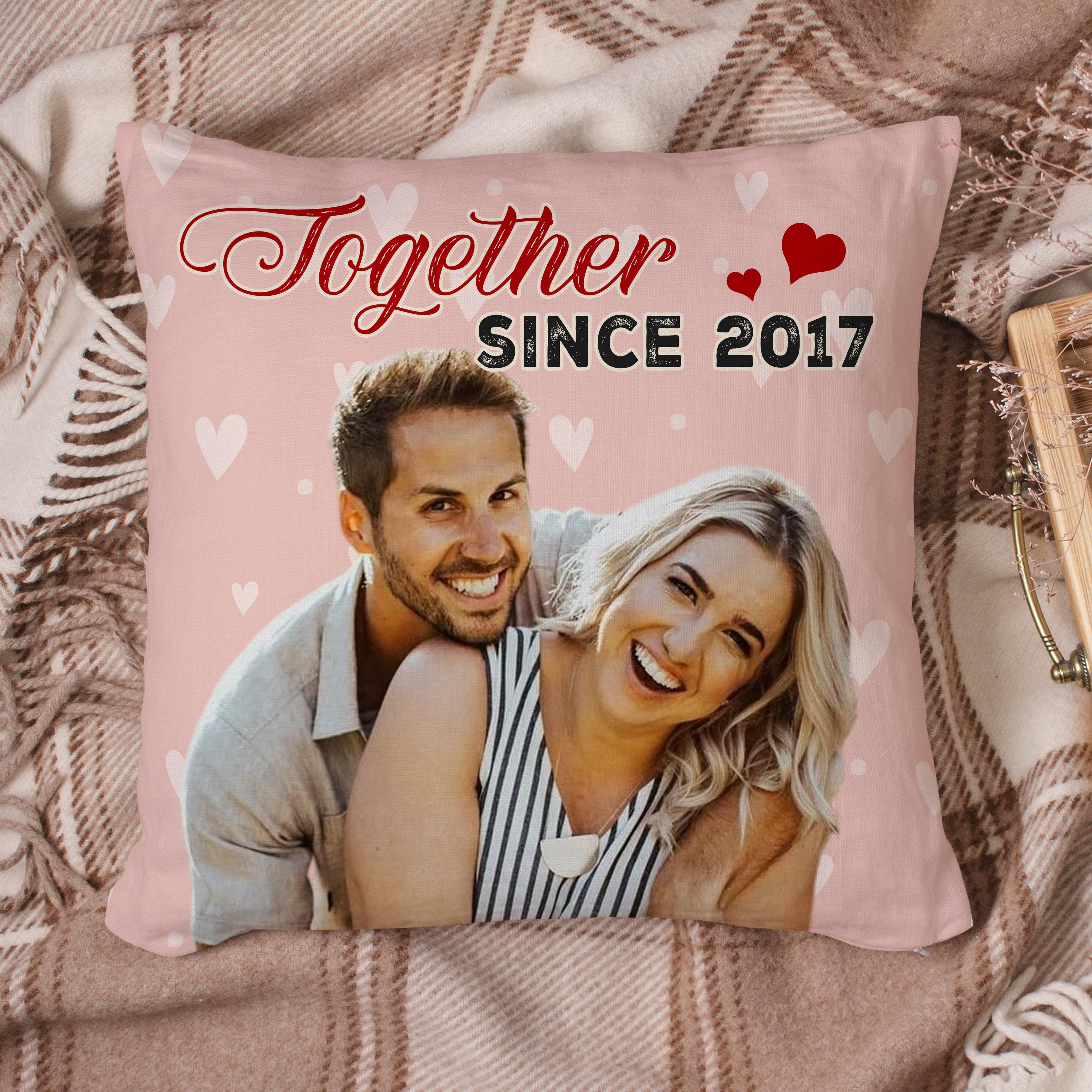 Custom Couple Photo Together Since For Valentine's Day Pillow N304 890016 - Image 3