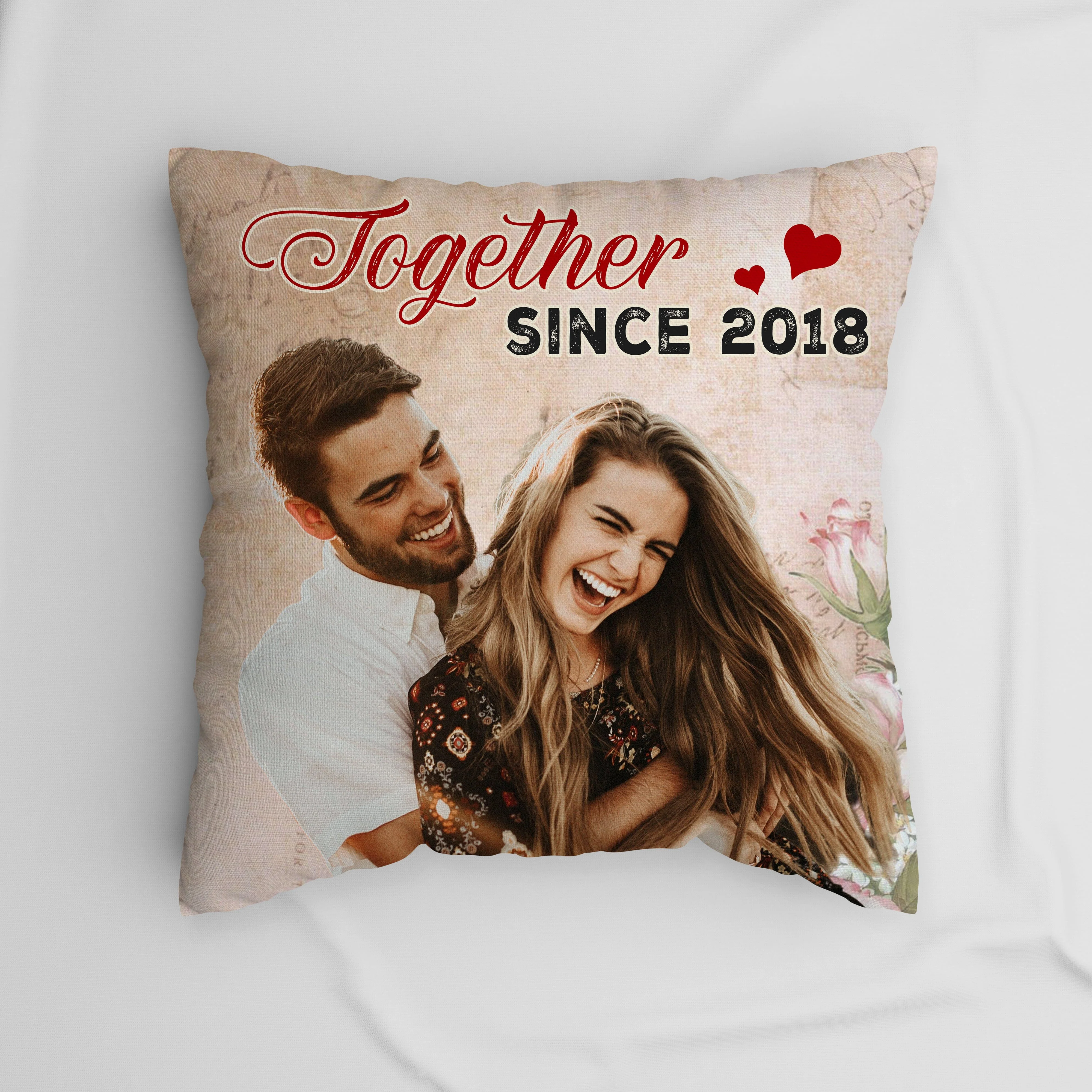 Custom Couple Photo Together Since For Valentine's Day Pillow N304 890016 - Image 5
