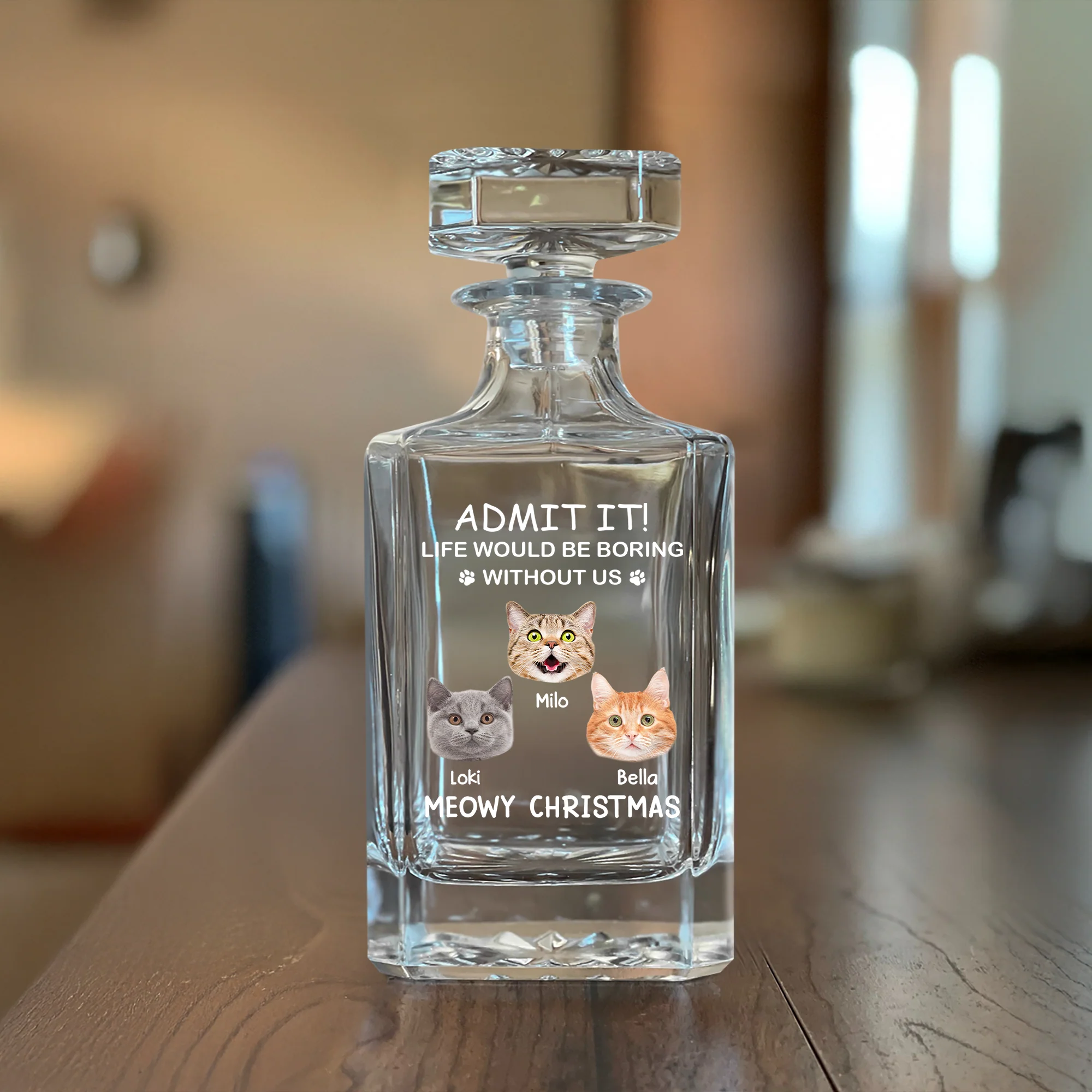 Custom Dog Cat Face Photo Life Would Be Boring Without Me Decanter Gift For Dog Cat Lovers HO82 894466 - Image 8