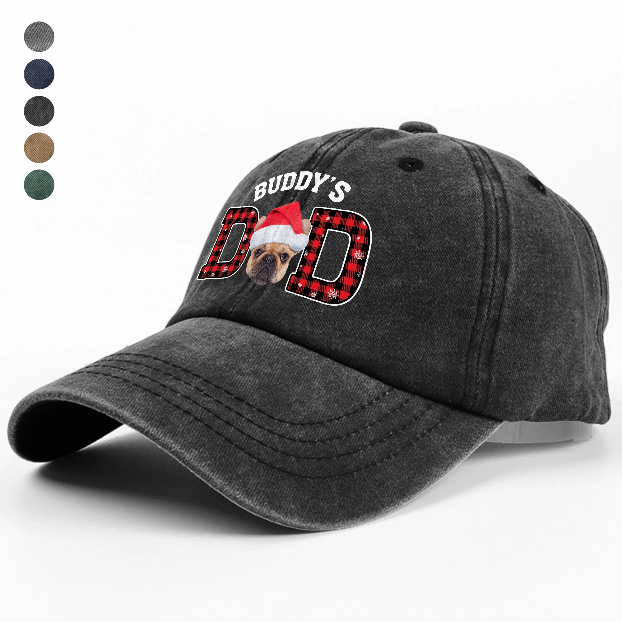 Custom Dog Cat Face Washed Denim Baseball Cap Christmas Gift For Dad Mom HO82 894400 - Image 2