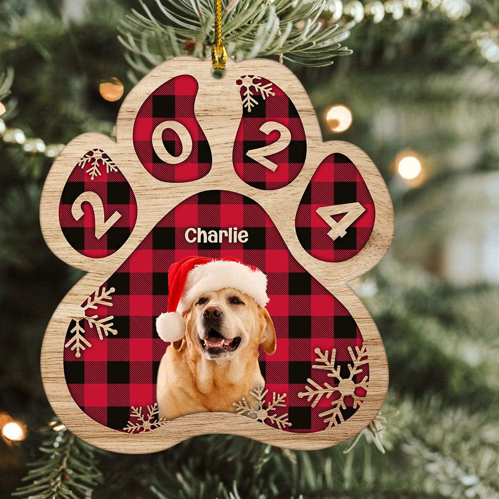 Custom Dog Cat Photo Christmas Paw Ornament TA29 889592 - Image 2
