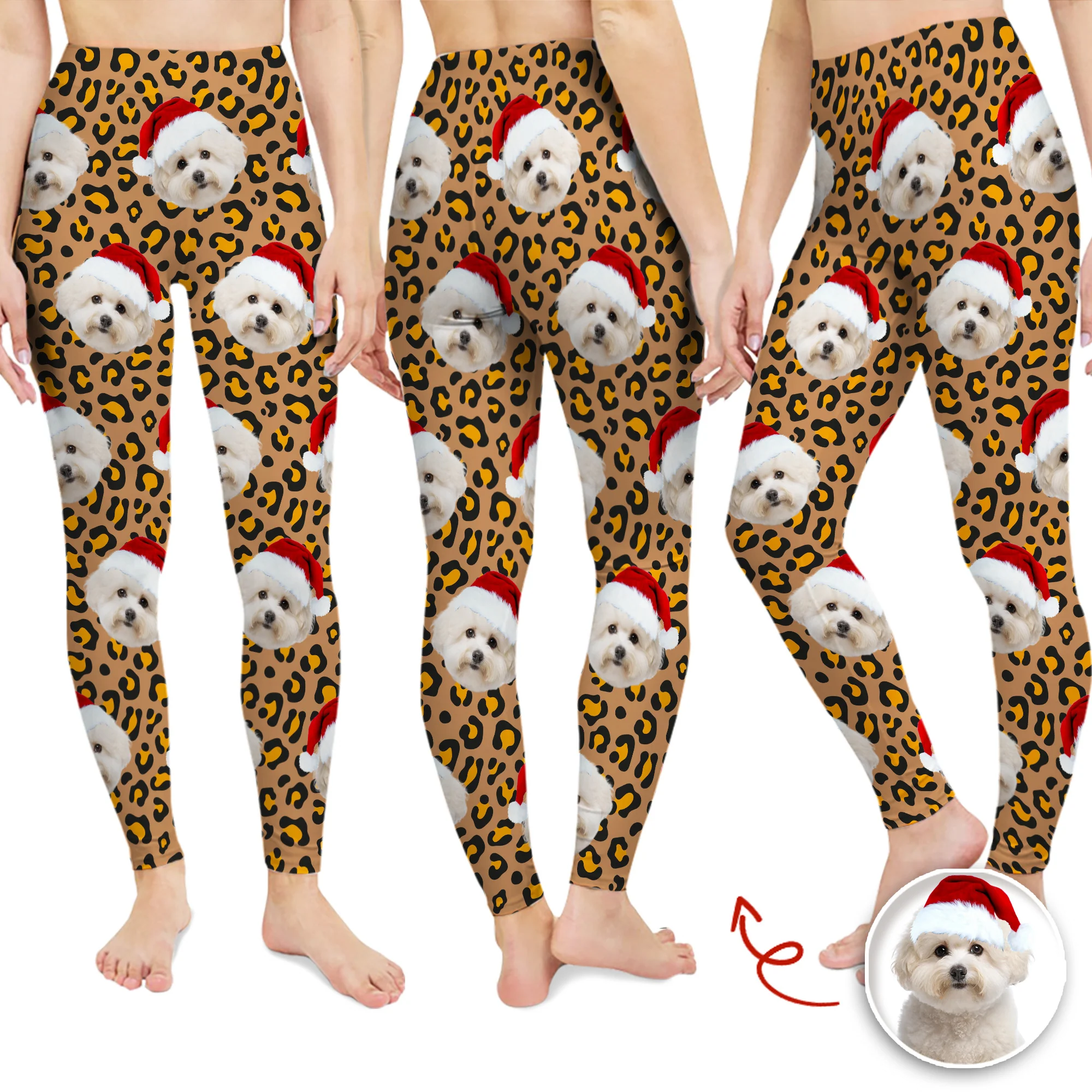 Custom Dog Cat Photo Leopard Pattern Legging HO82 900550 - Image 6