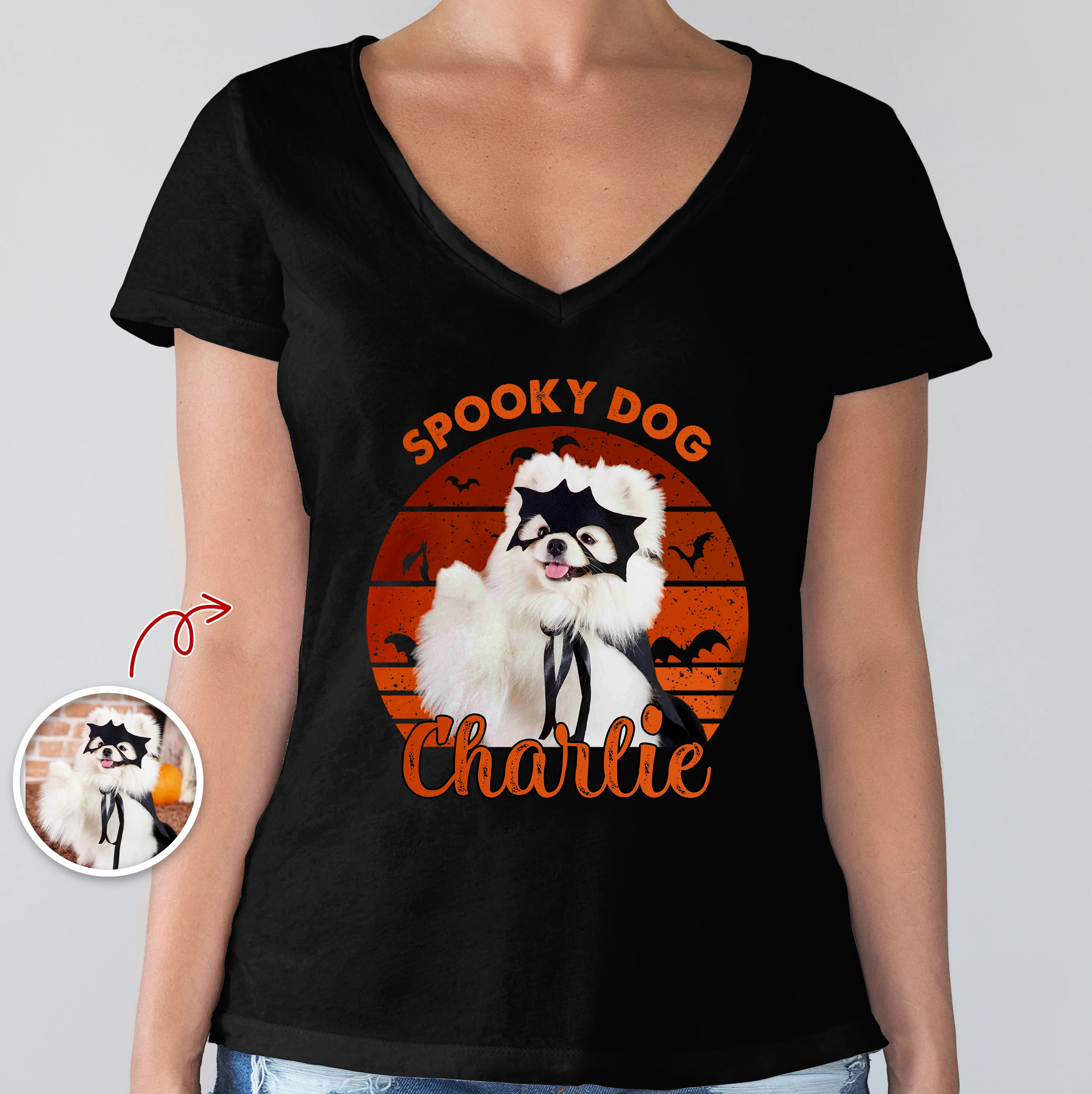 Custom Dog Cat Photo Pet Spooky Halloween Dark Shirt HO82 894986 - Image 8