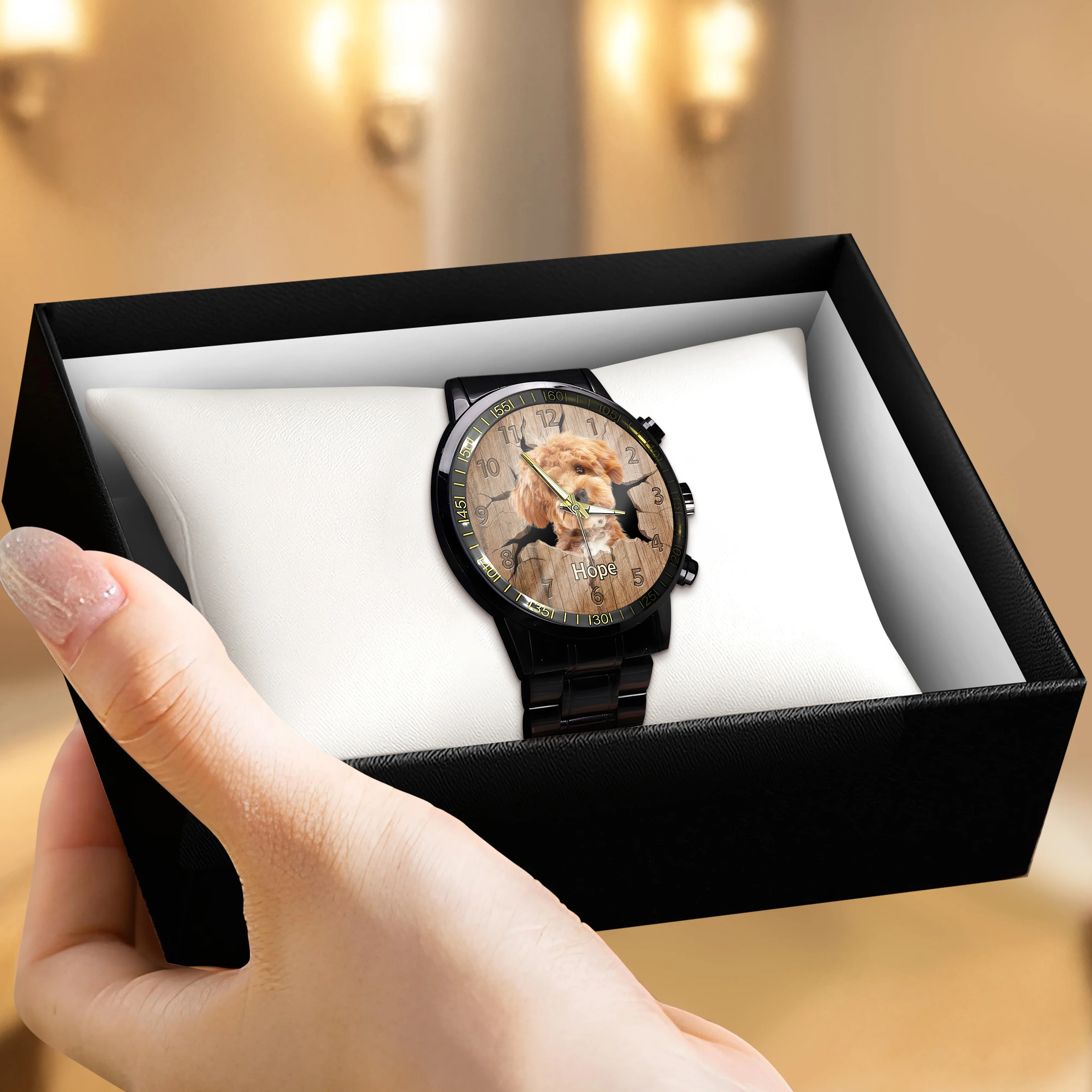 Custom Dog Photo 3D Inflated Men's Watch Gift For Dog Dad HO82 893760 - Image 5