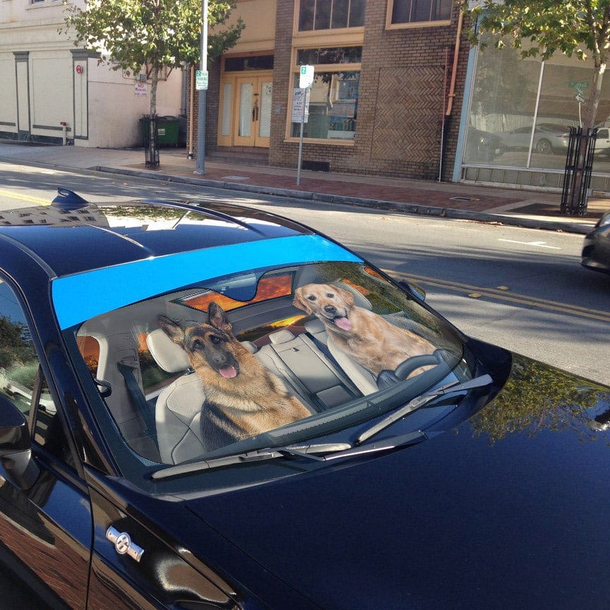 Custom Dog Photo For Dog Lovers Car Sunshade DA199 889588 - Image 3