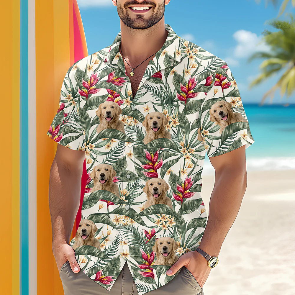 Custom Dog Photo In The Air Hawaii Shirt Gift For Dog Lovers HO82 893838