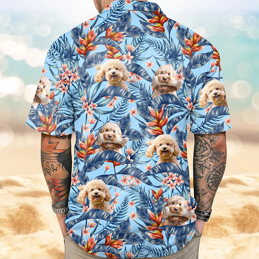 Custom Dog Photo In The Air Hawaii Shirt Gift For Dog Lovers HO82 893838 - Image 5