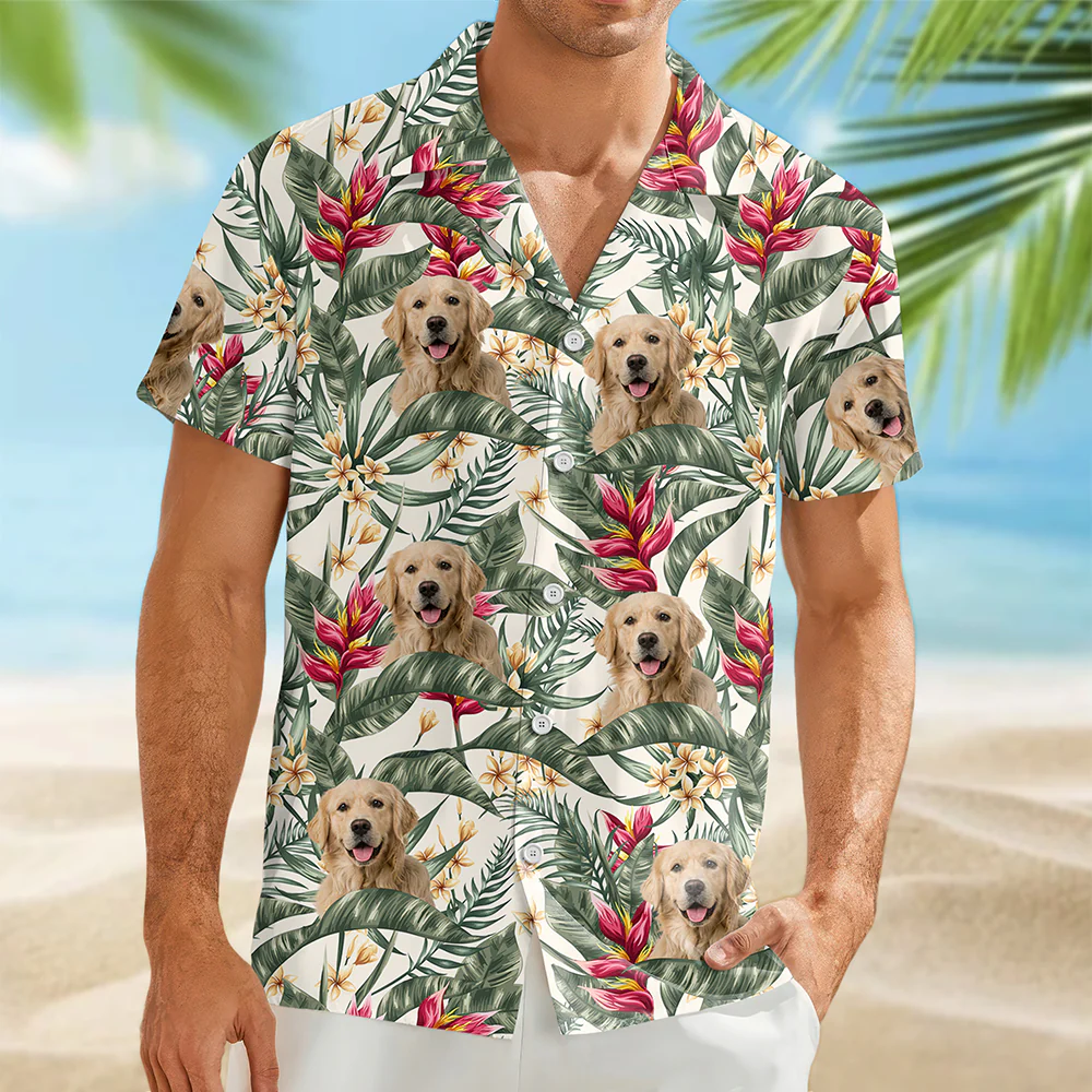 Custom Dog Photo In The Air Hawaii Shirt Gift For Dog Lovers HO82 893838 - Image 7