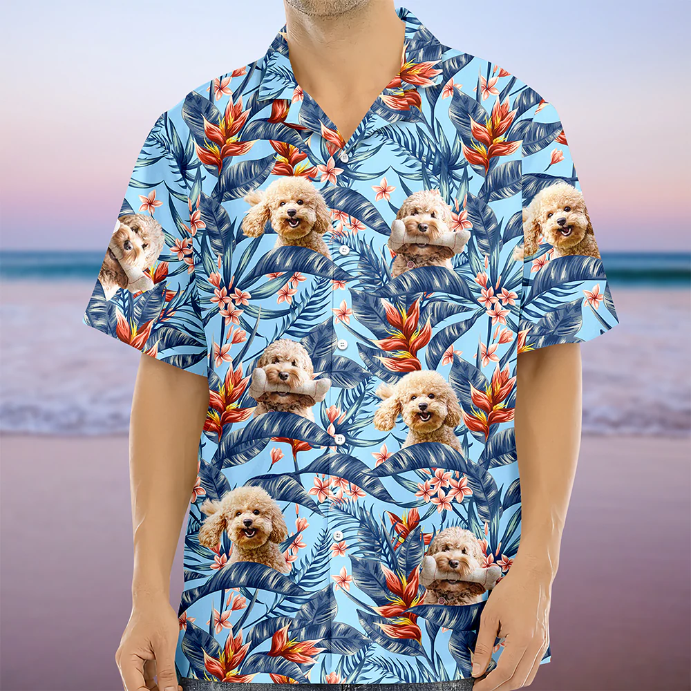 Custom Dog Photo In The Air Hawaii Shirt Gift For Dog Lovers HO82 893838 - Image 8