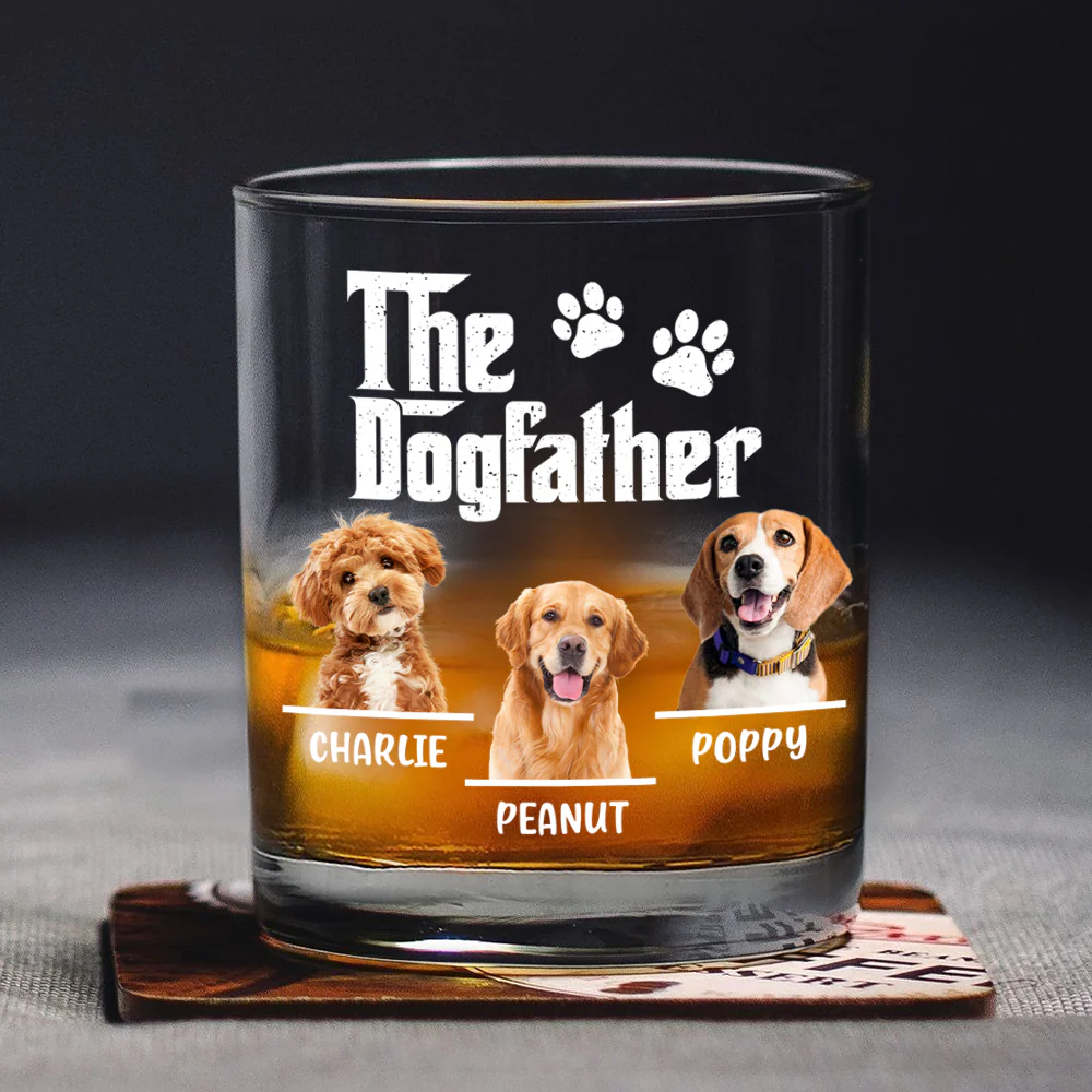 Custom Dog Photo The Dog Father Whiskey Glass Gift For Father's Day, Dog Dad HO82 893958 - Image 5