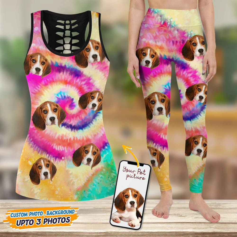 Custom Dog Photo With Accessory Pattern Legging Set N304 889138