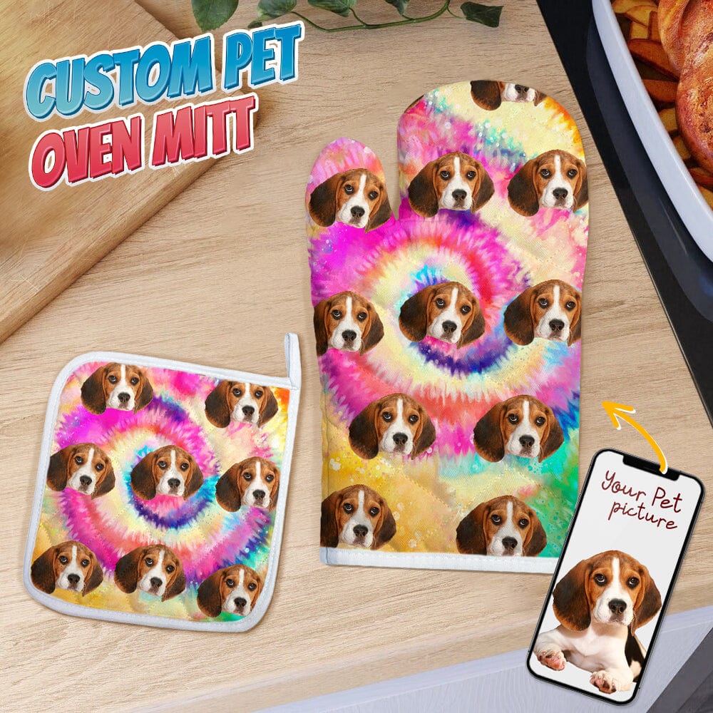 Custom Dog Photo With Accessory Pattern Oven Mitt N304 889068