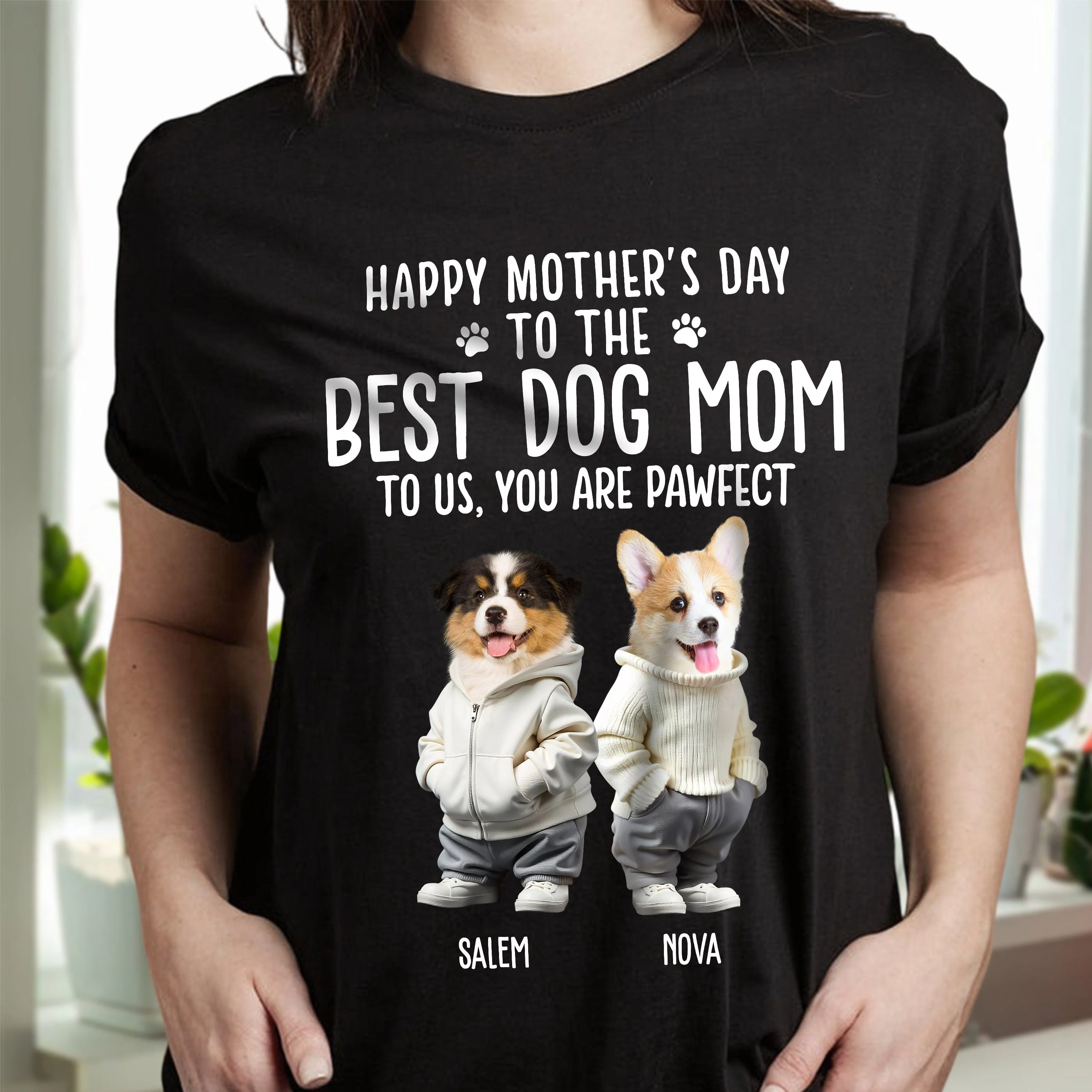 Custom Face Photo Best Dog Dad Dog Mom Dark Sweatshirt For Dog Cat Lovers HO82 893474 - Image 2