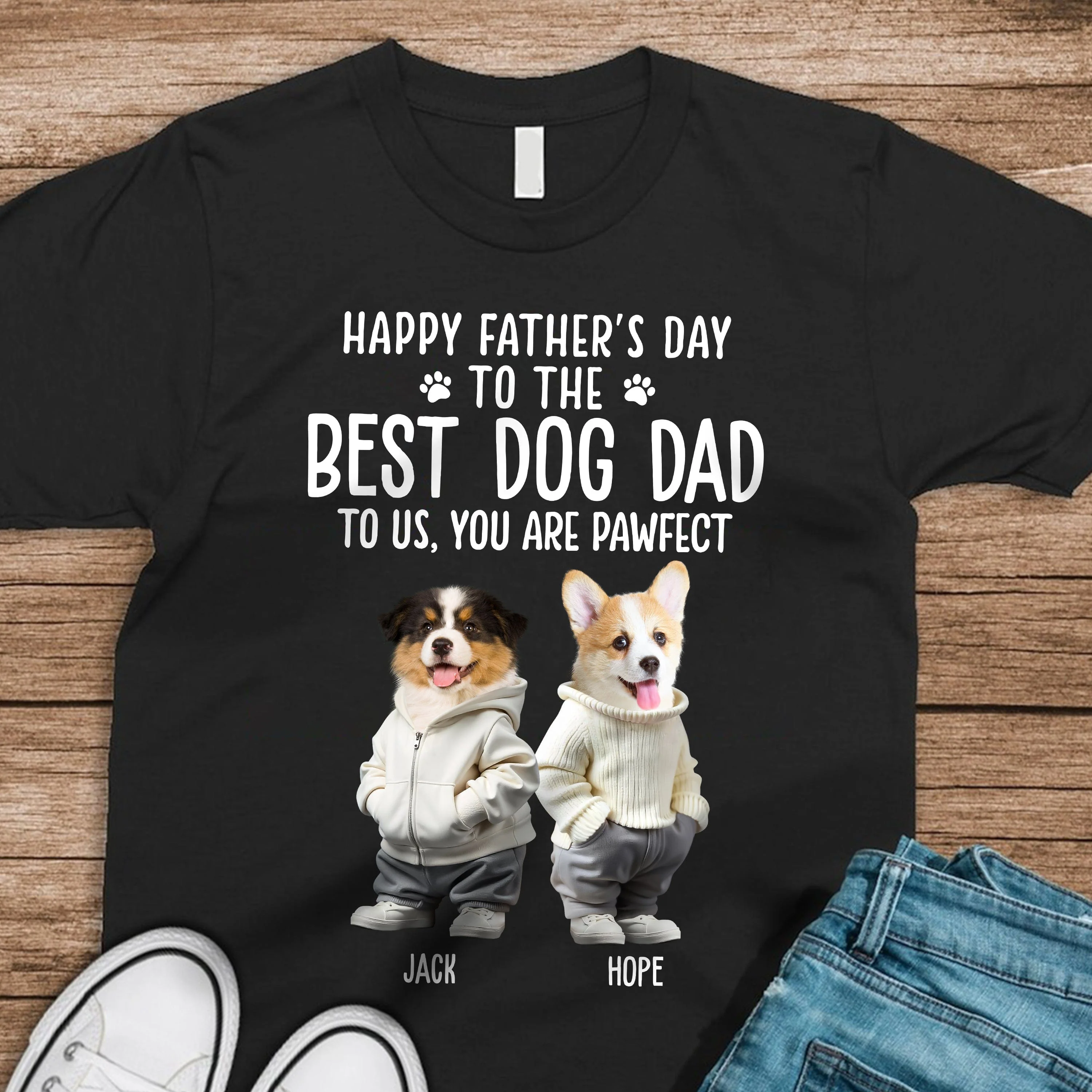 Custom Face Photo Best Dog Dad Dog Mom Dark Sweatshirt For Dog Cat Lovers HO82 893474 - Image 3
