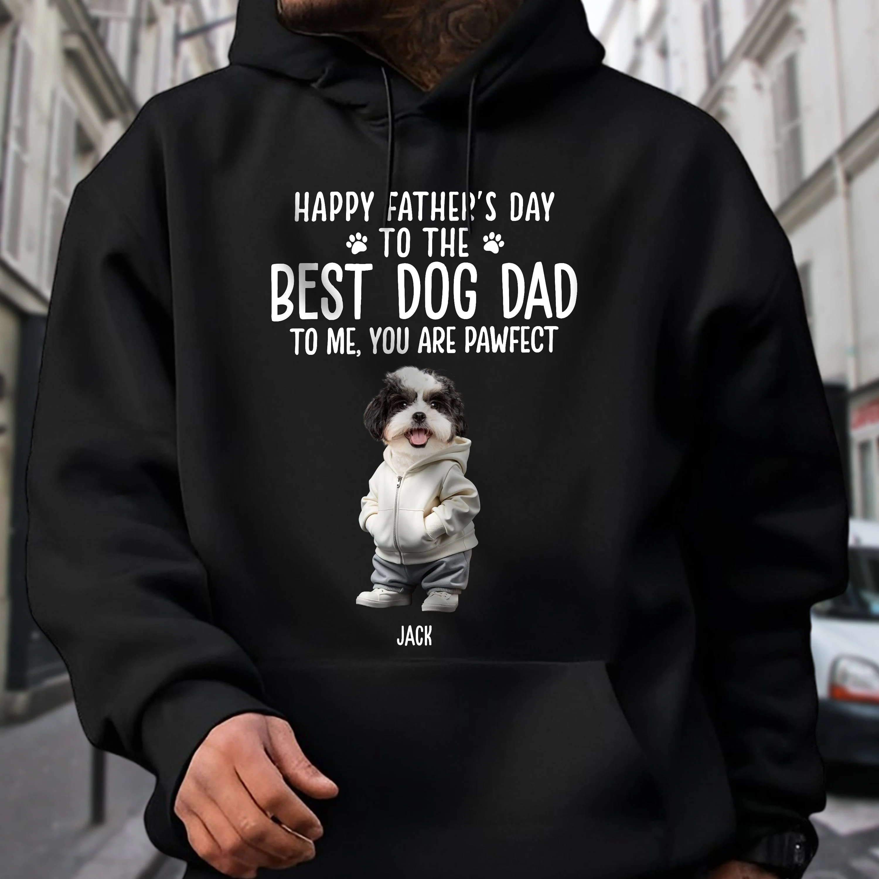 Custom Face Photo Best Dog Dad Dog Mom Dark Sweatshirt For Dog Cat Lovers HO82 893474 - Image 4