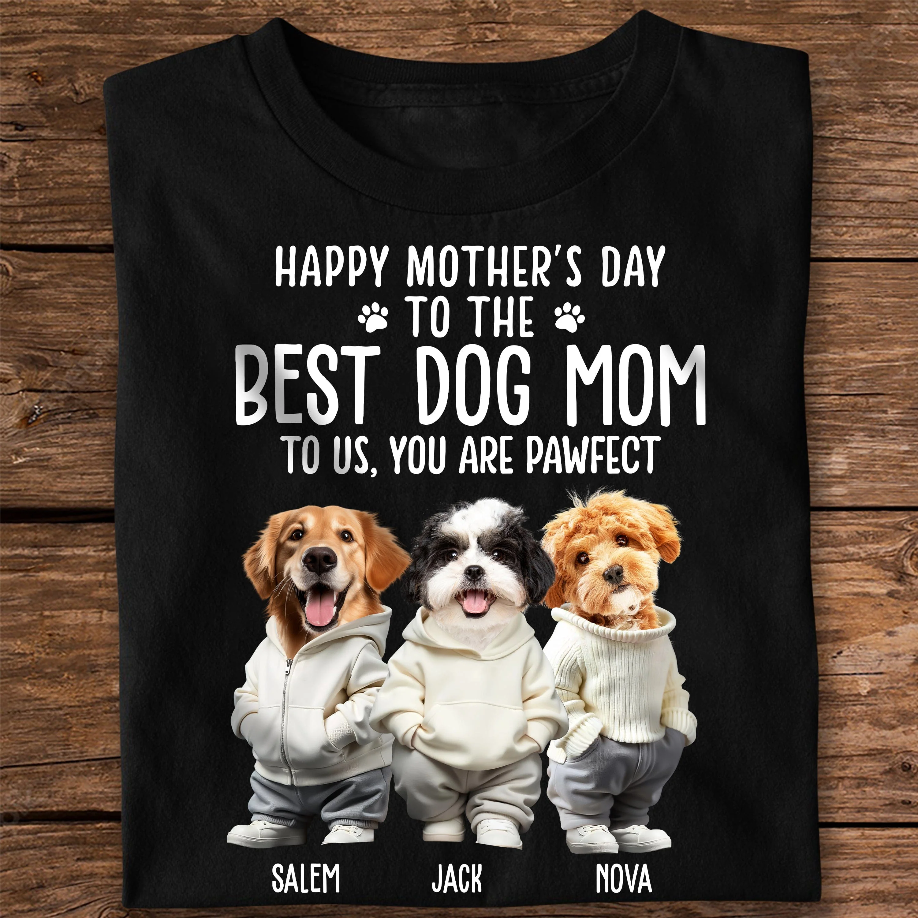 Custom Face Photo Best Dog Dad Dog Mom Dark Sweatshirt For Dog Cat Lovers HO82 893474 - Image 5