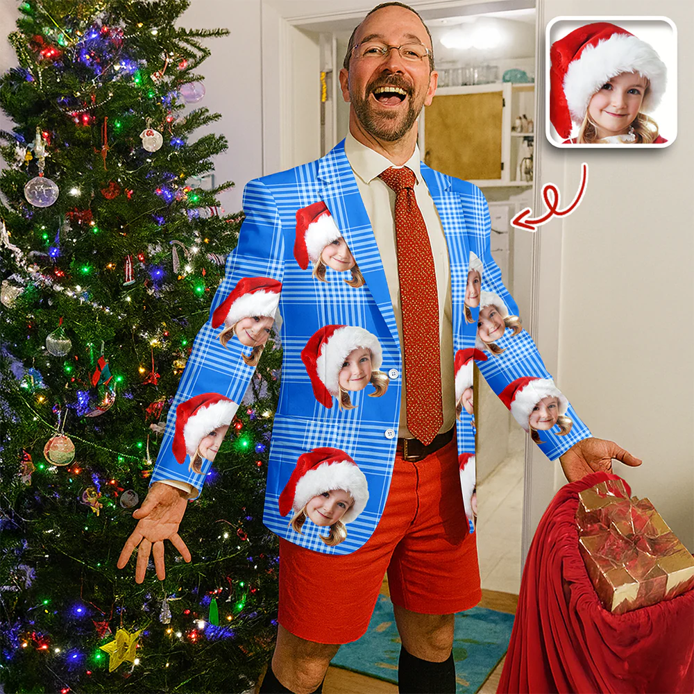 Custom Face Photo Christmas Family Men's Suits HO82 N369 900230 - Image 6