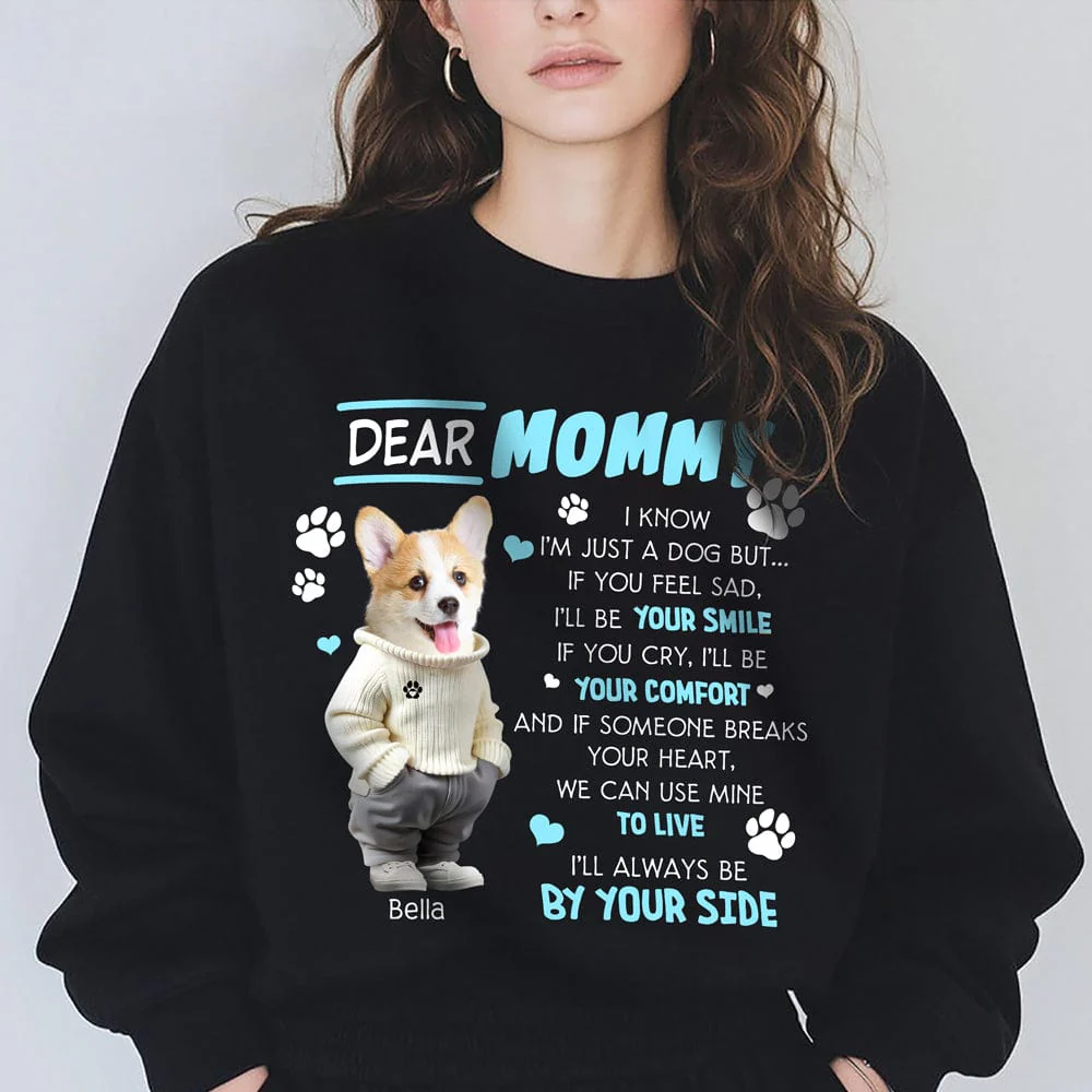 Custom Face Photo I‘ll Always Be By Your Side Dark Sweatshirt For Dog Lovers HO82 893480