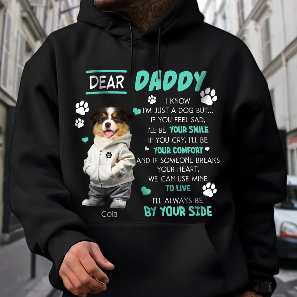 Custom Face Photo I‘ll Always Be By Your Side Dark Sweatshirt For Dog Lovers HO82 893480 - Image 4