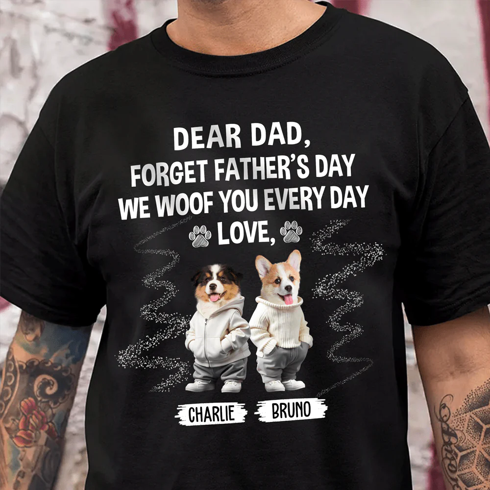 Custom Face Photo I Woof You Grandpaw Dark Sweatshirt For Dog Lovers HO82 893504 - Image 11