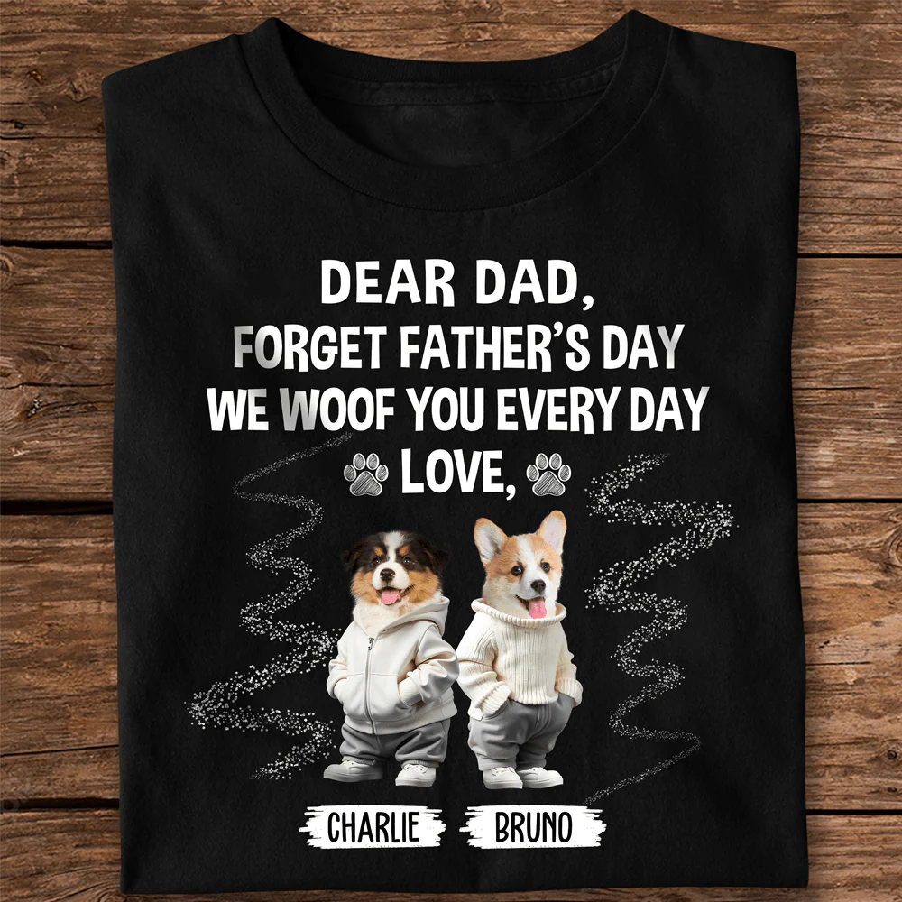 Custom Face Photo I Woof You Grandpaw Dark Sweatshirt For Dog Lovers HO82 893504 - Image 12