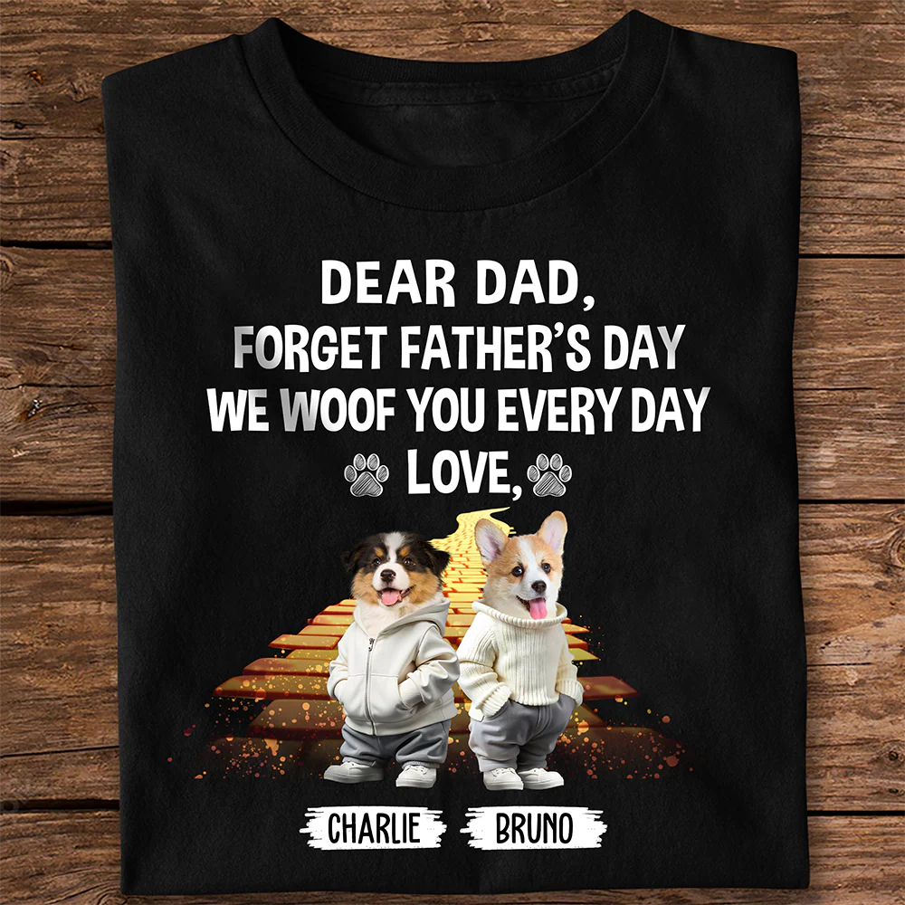 Custom Face Photo I Woof You Grandpaw Dark Sweatshirt For Dog Lovers HO82 893504 - Image 4