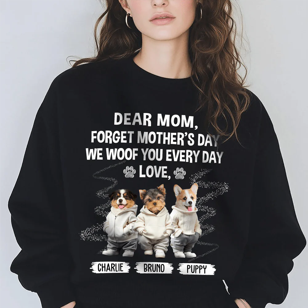 Custom Face Photo I Woof You Grandpaw Dark Sweatshirt For Dog Lovers HO82 893504 - Image 9