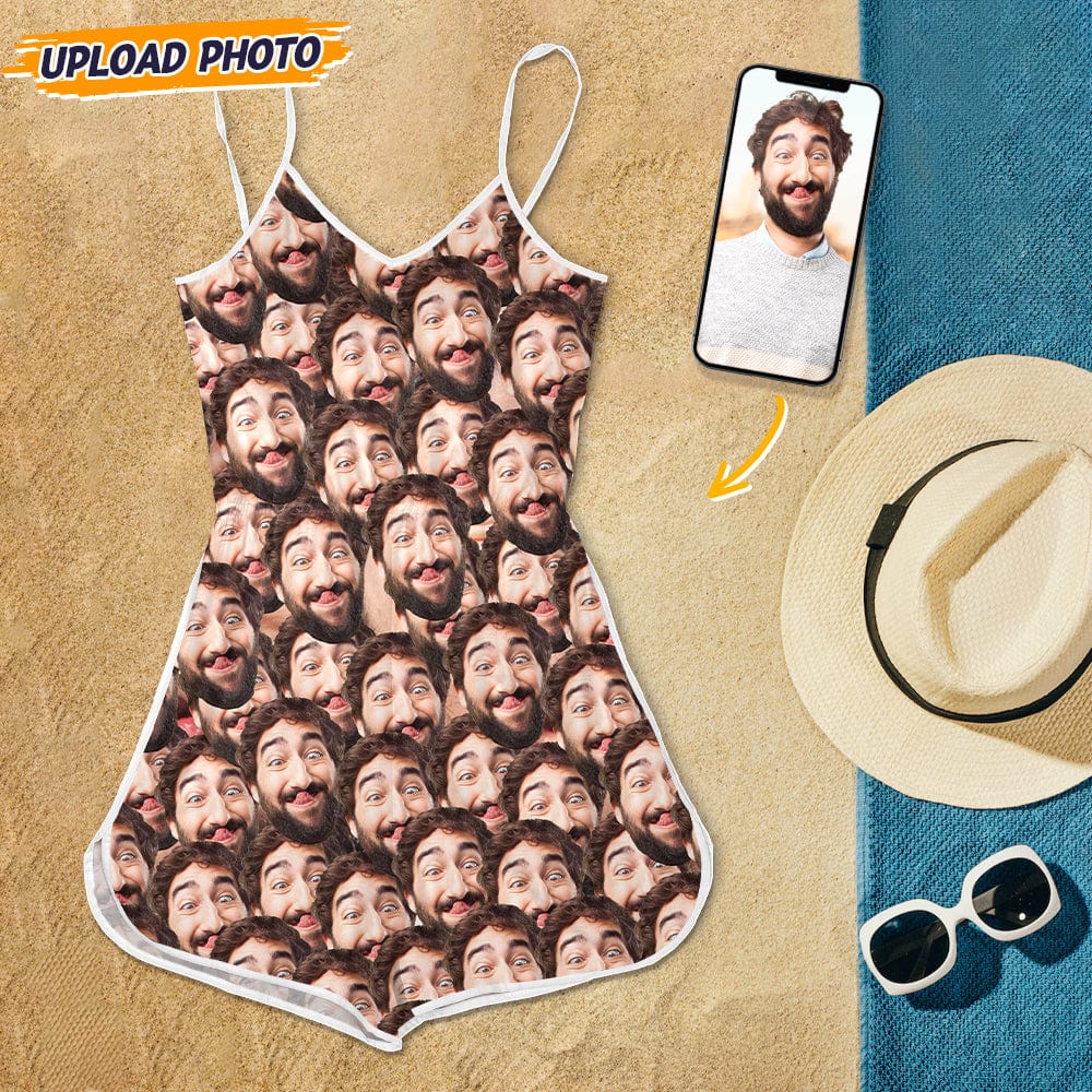 Custom Face Photo Sleeveless Romper N304 889128 - Image 6