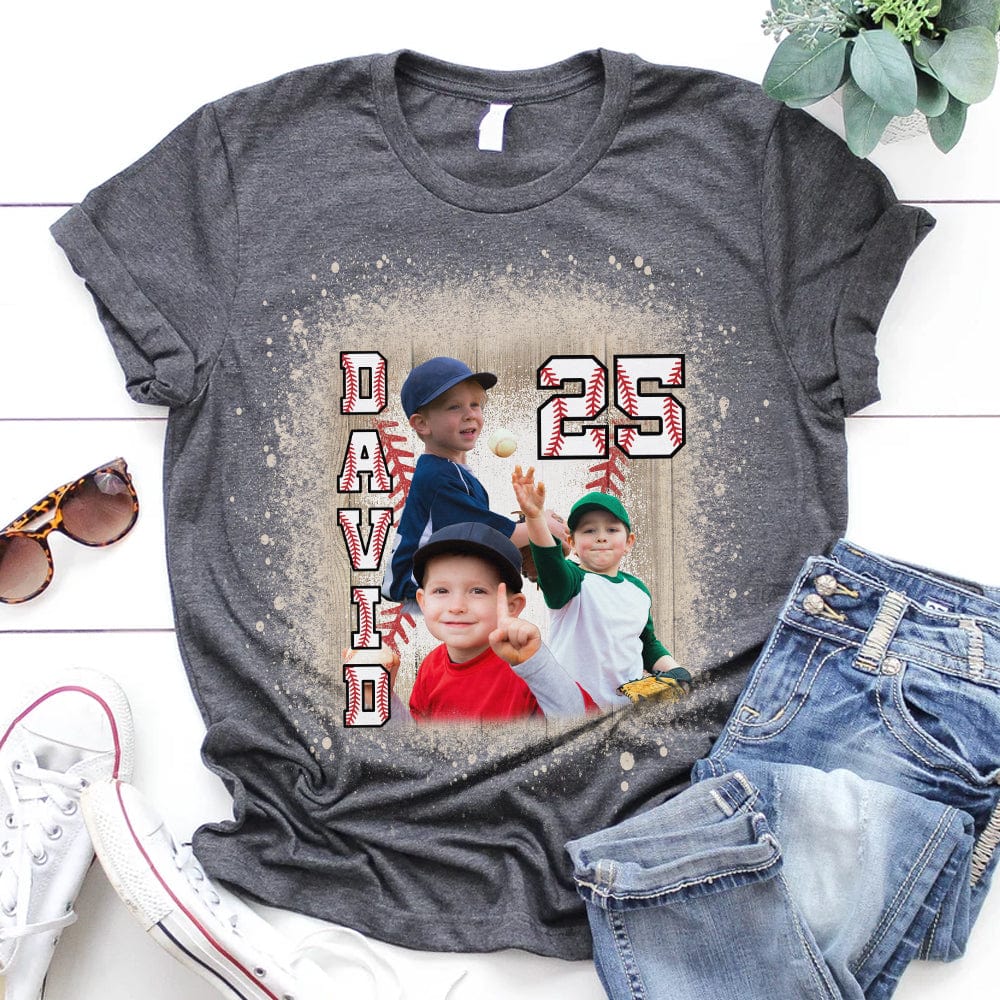 Custom Face Photo With Bleached Pattern For Baseball Lovers Shirt K228 889542 - Image 7