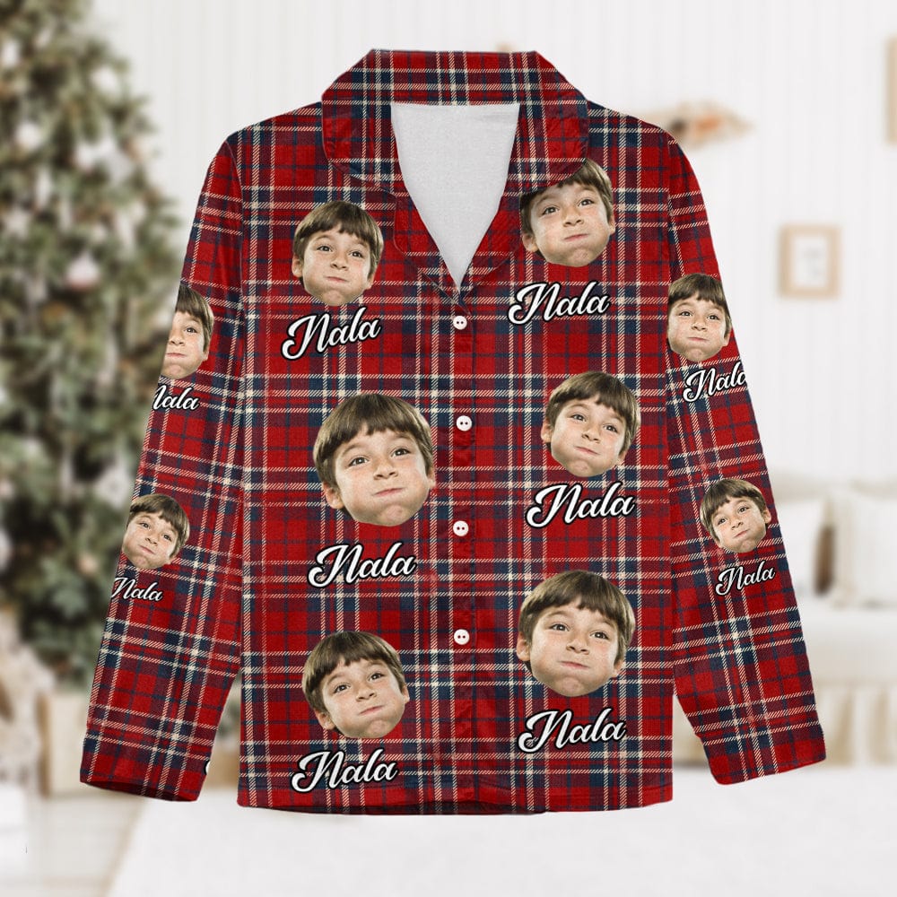 Custom Face Photo With Colorful Background Pajamas N304 889508 - Image 3