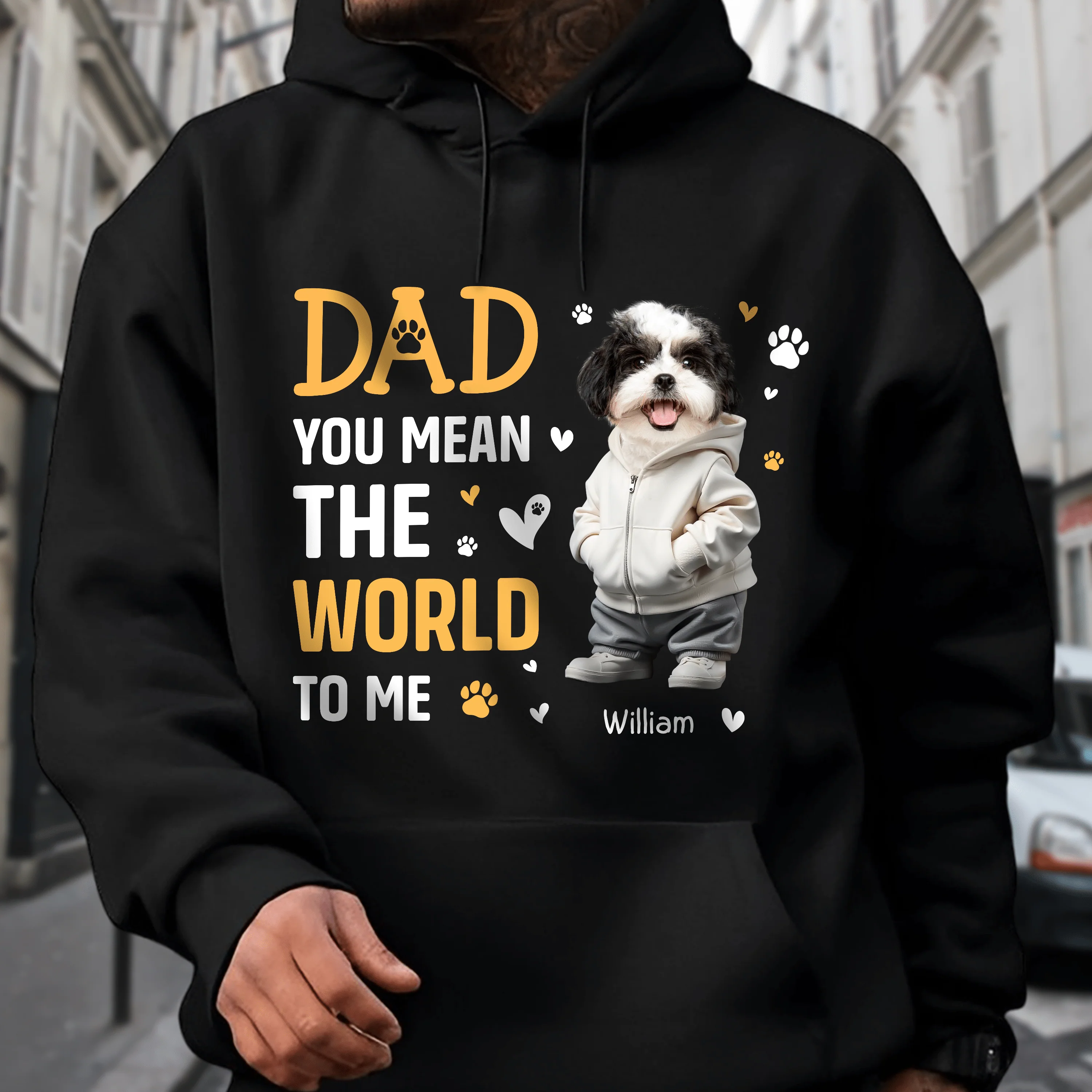 Custom Face Photo You Mean The World Dark Sweatshirt For Dog Lovers HO82 893496 - Image 6