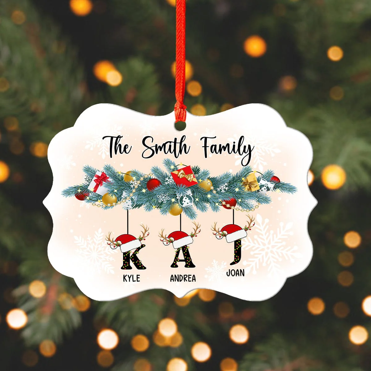 Custom Family First Letter Name Christmas Irregular Ceramic Ornament HO82 893304 - Image 4