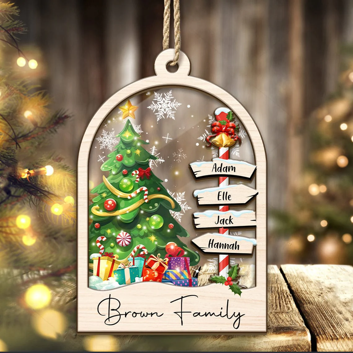 Custom Family Member Name Christmas Gift 2024 Ornament HO82 893342